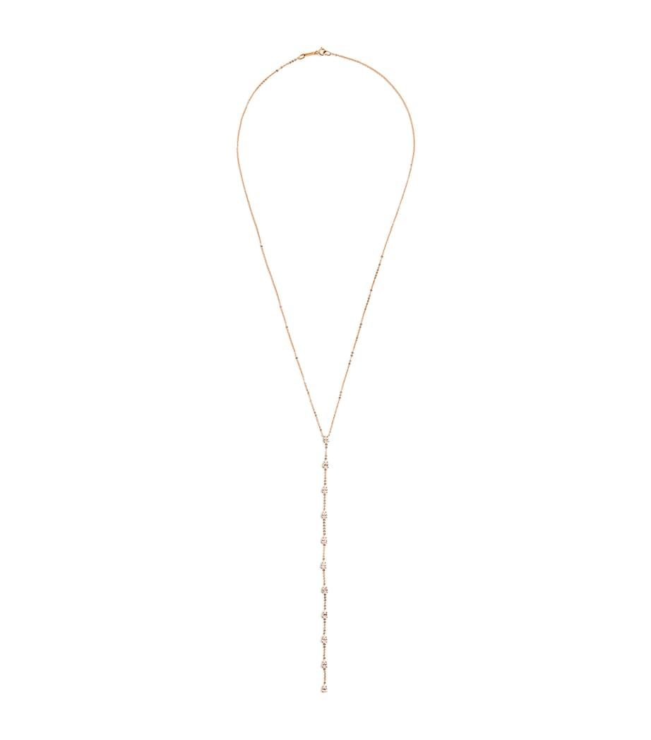Rose Gold and Diamond Lariat Necklace ROSE GOLD Image 1