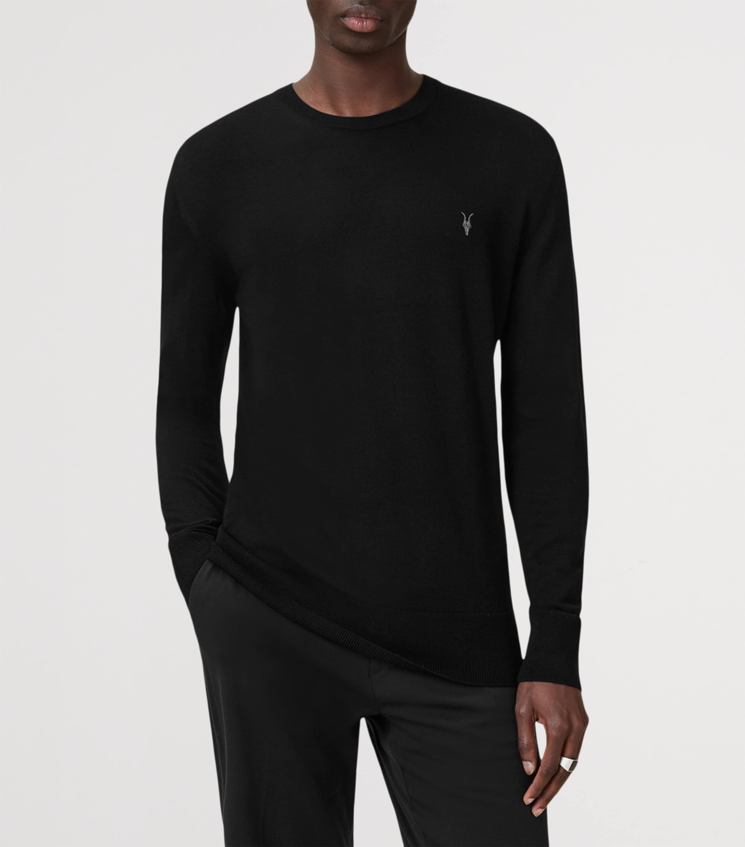 Merino Wool Mode Sweater BLACK Image 5
