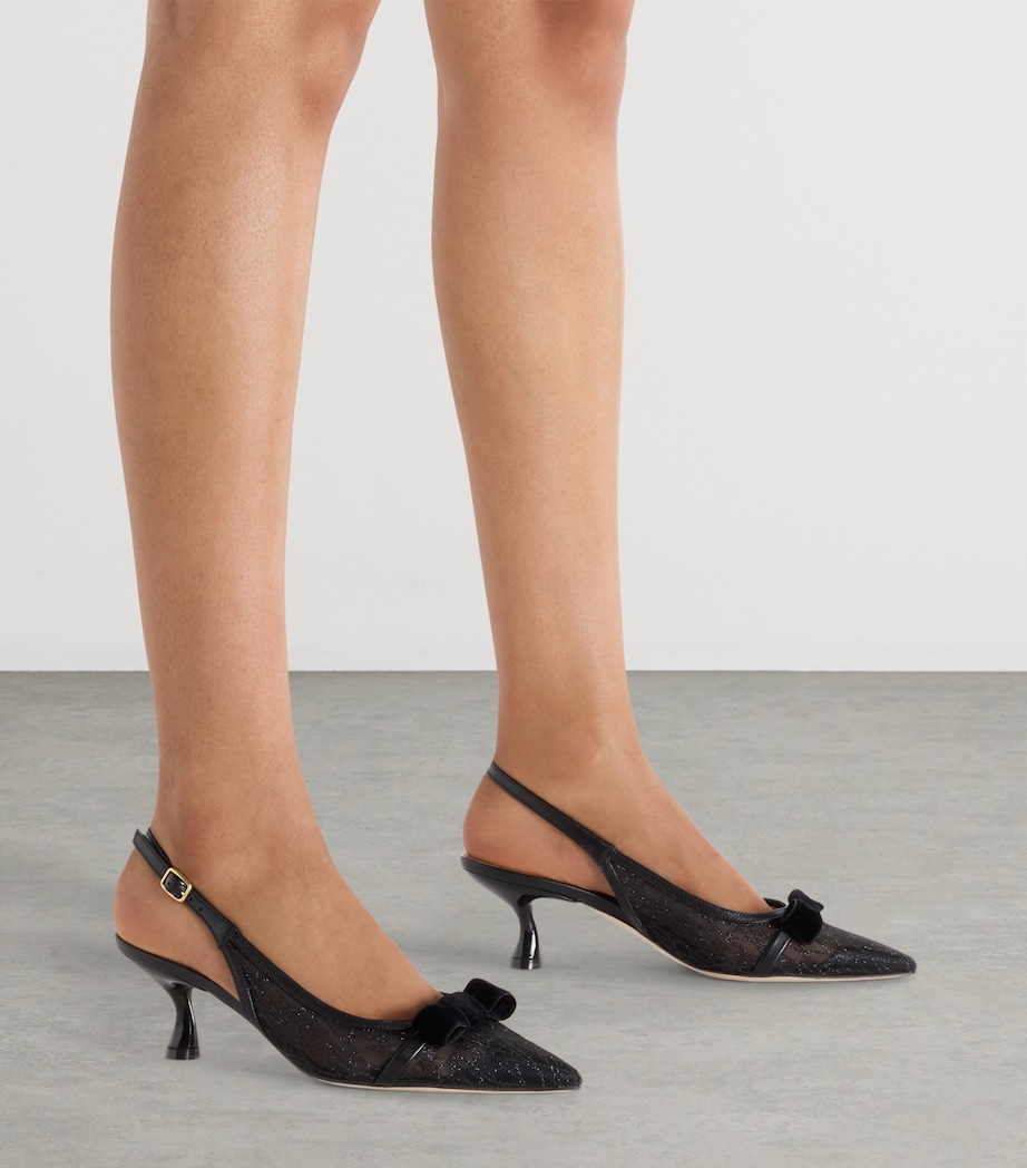 Glittered Jama Slingback Heels 45 GLITTER MESH Image 2