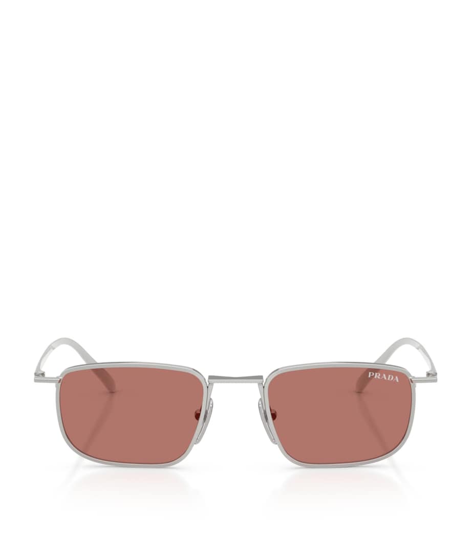 Prada Metal Pillow Sunglasses Silver Image 1