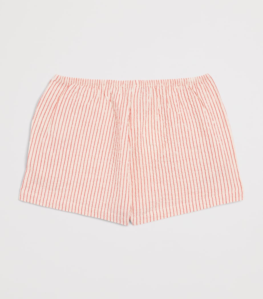 KONGES SLOJD Seersucker Stripe Ellie Shorts (18 Months - 10 Years) Amour Image 2