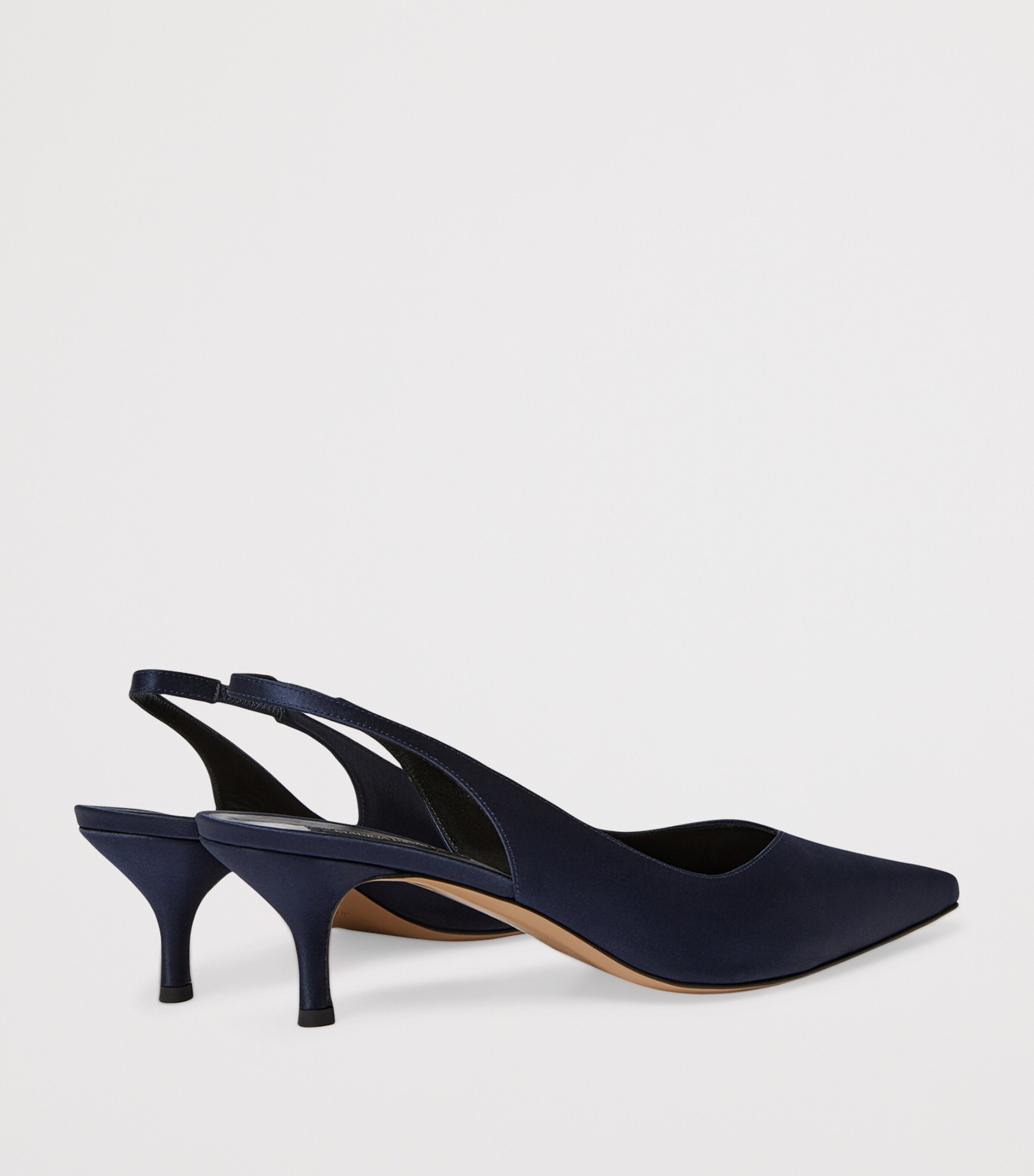 Satin Leningrado Slingback Heels 50 ULTRAMARINE Image 3