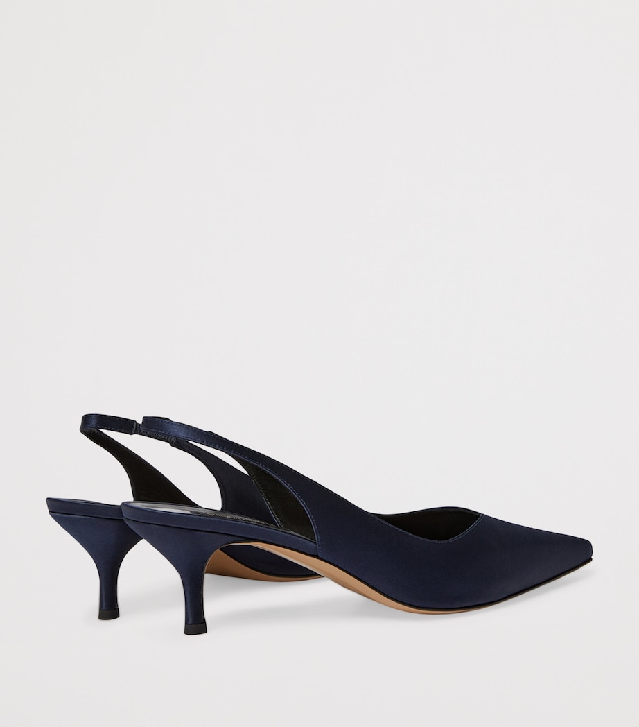 Satin Leningrado Slingback Heels 50 ULTRAMARINE Image 3