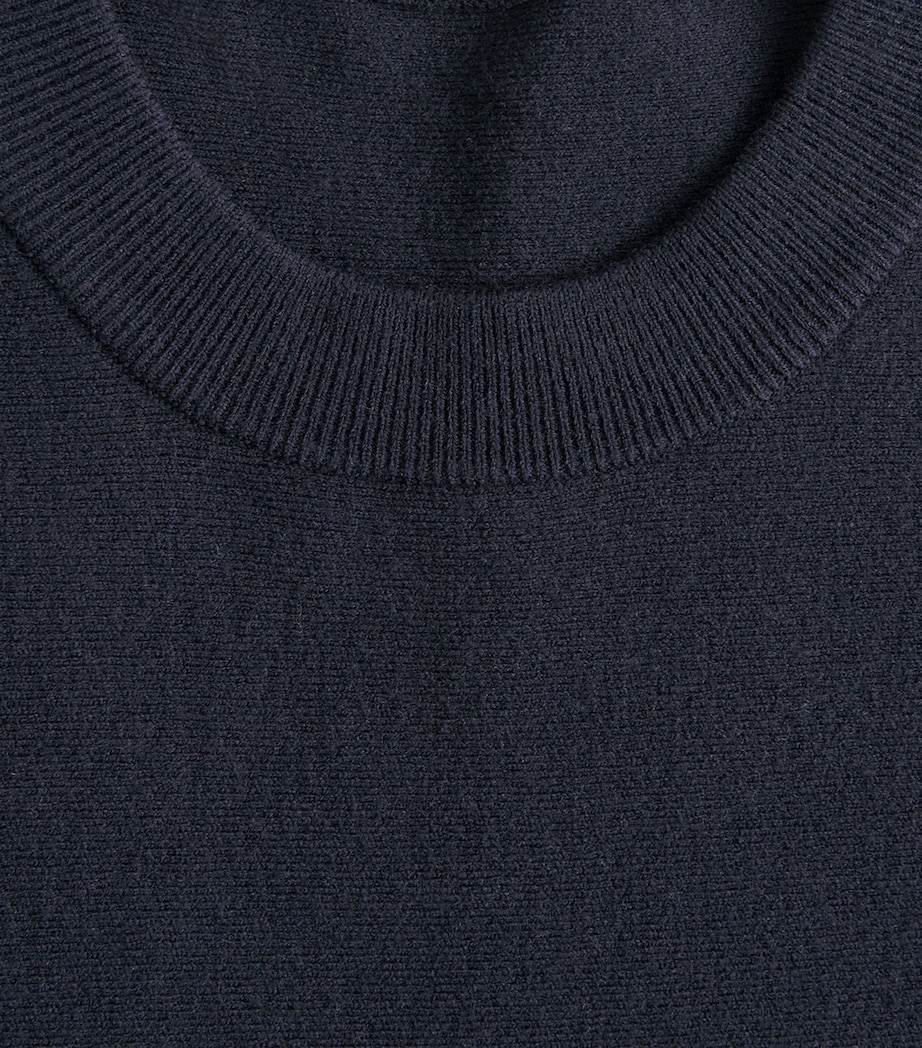 ME+EM Womens Wool-Blend Swing T-Shirt Navy Image 6