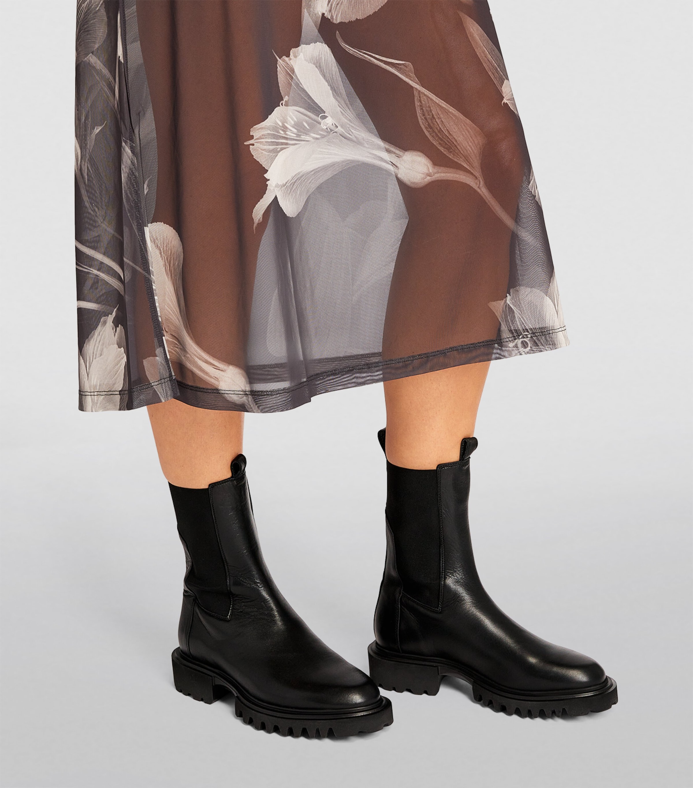 AllSaints Black Leather Hallie Boots | Harrods US