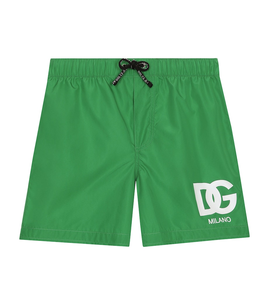 Logo Swim Shorts (8-12 Years) V0340-DARK GREEN Image 1