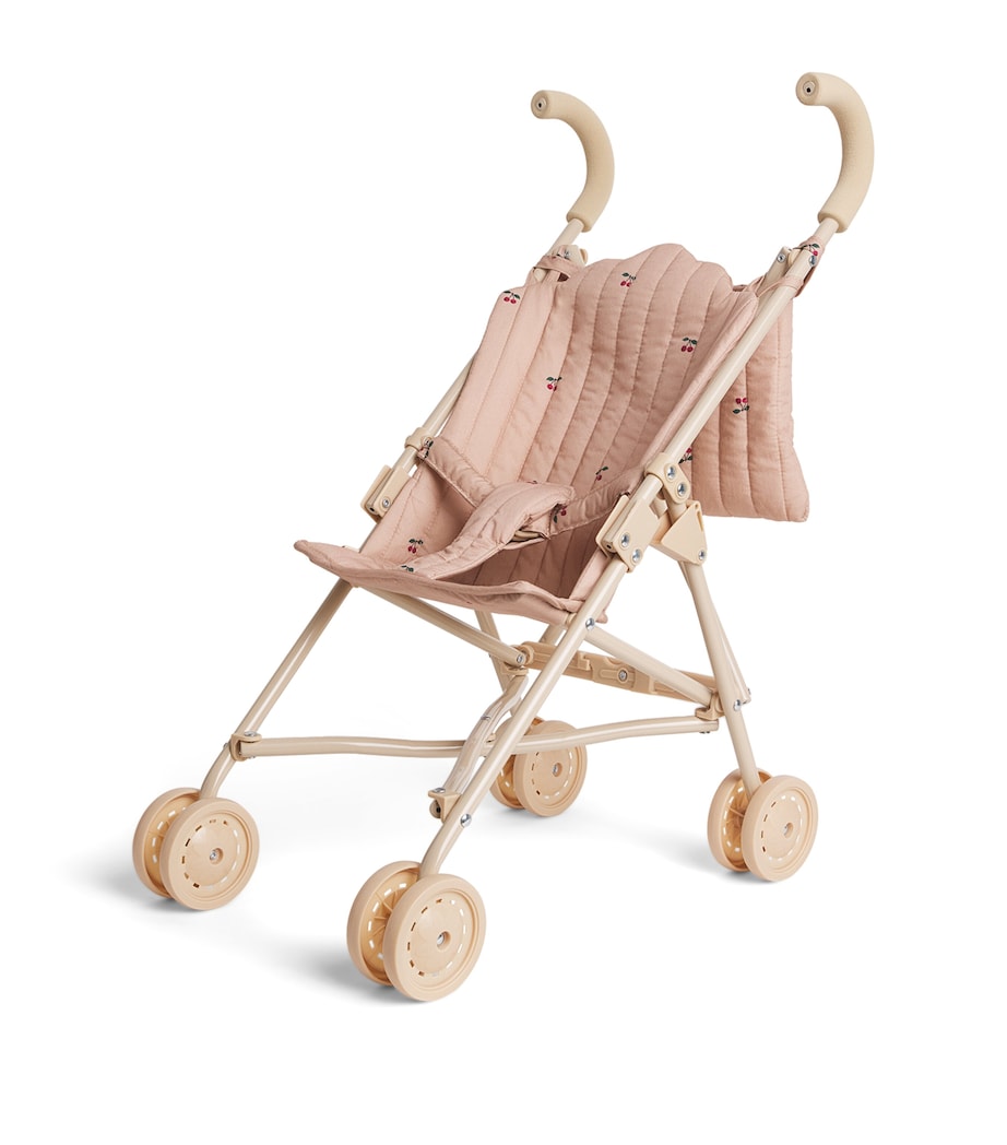 KONGES SLOJD Cherry Print Doll Stroller Blush Image 1