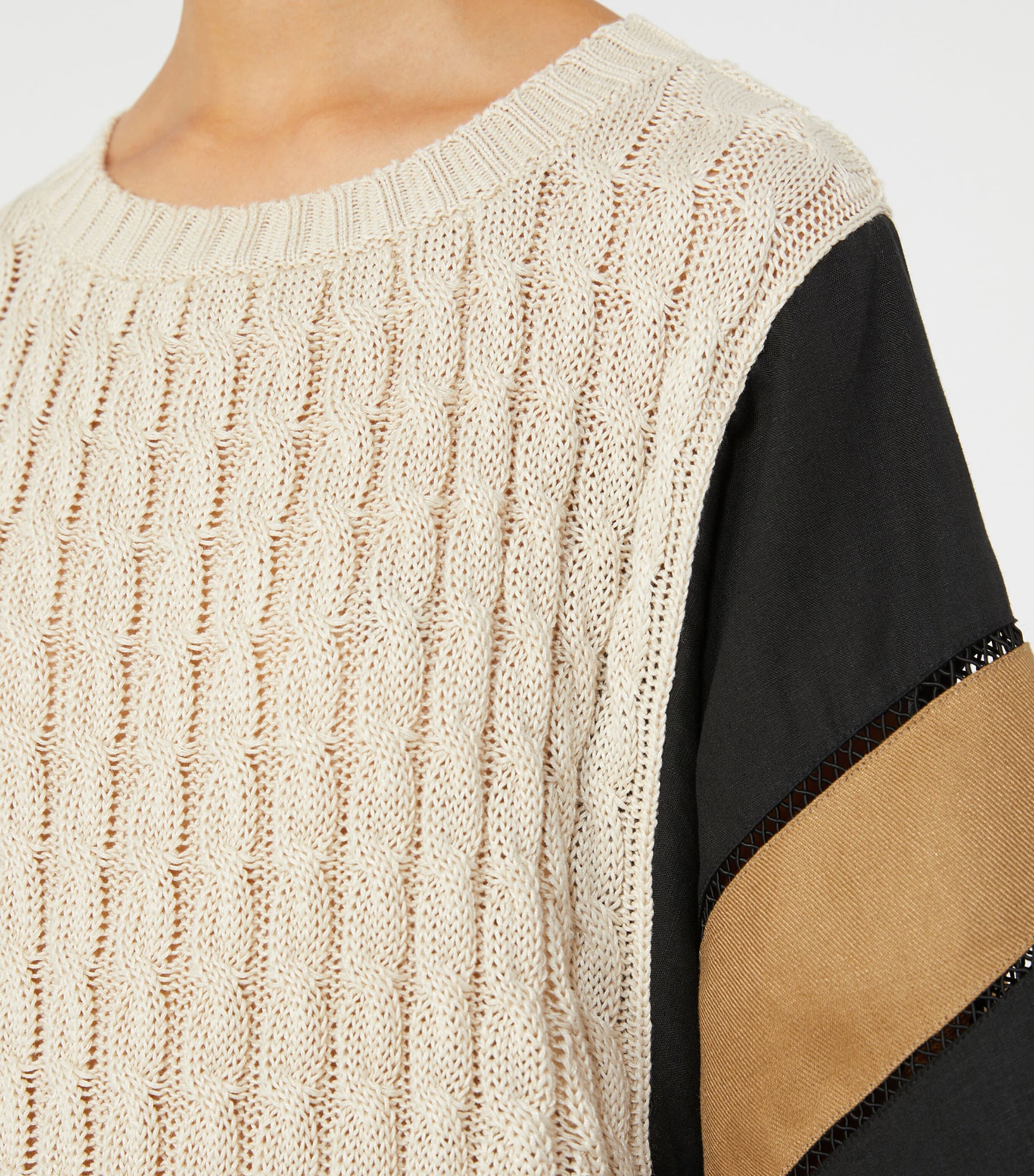 Max Mara Womens Linen Knitted Sweater Beige Image 5
