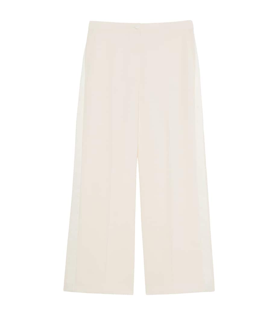 Marina Rinaldi Womens Wide-Leg Tailored Trousers Ivory Image 1