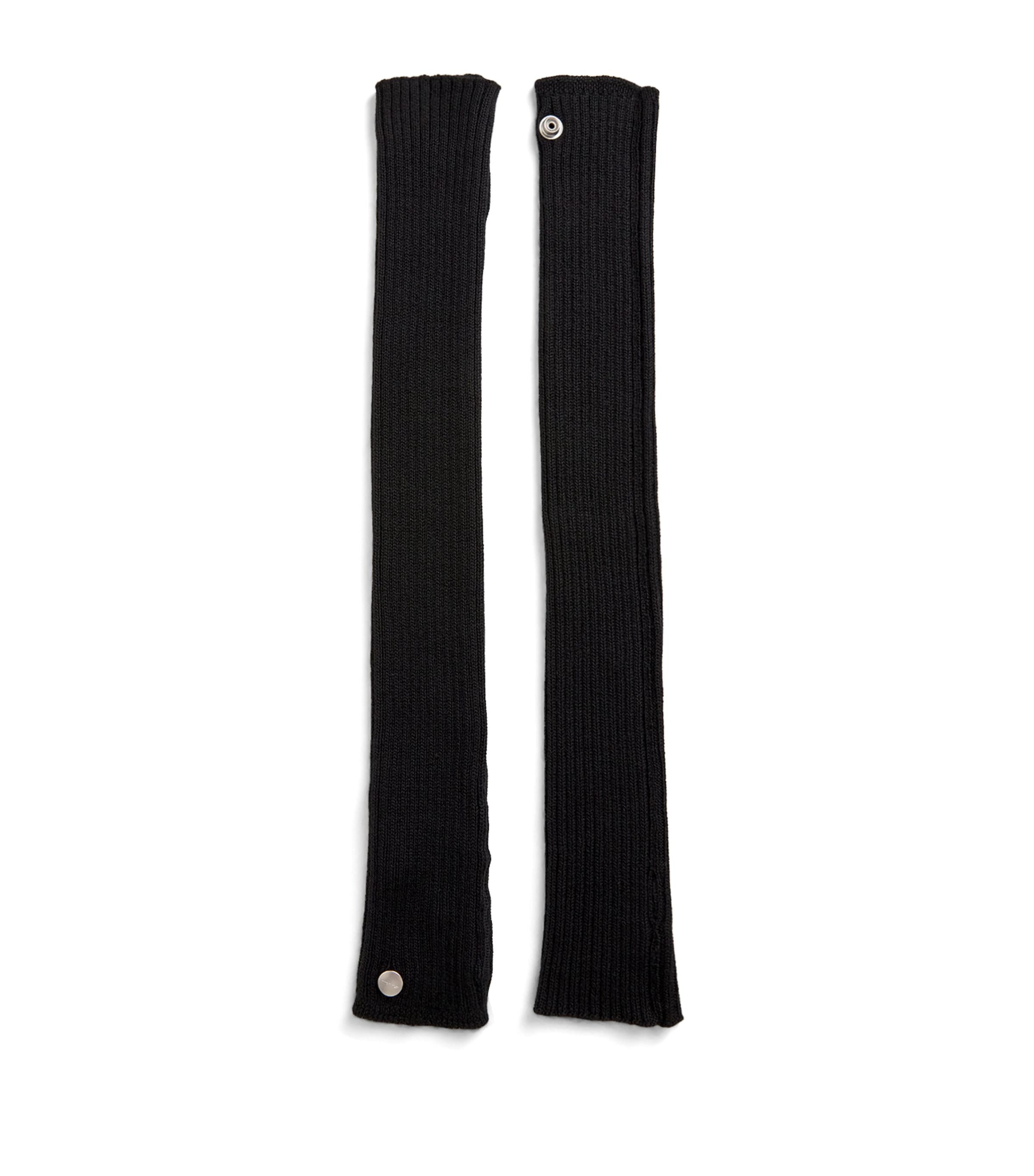 Rick Owens Cashmere Scaldabraccia Arm Warmers In Black