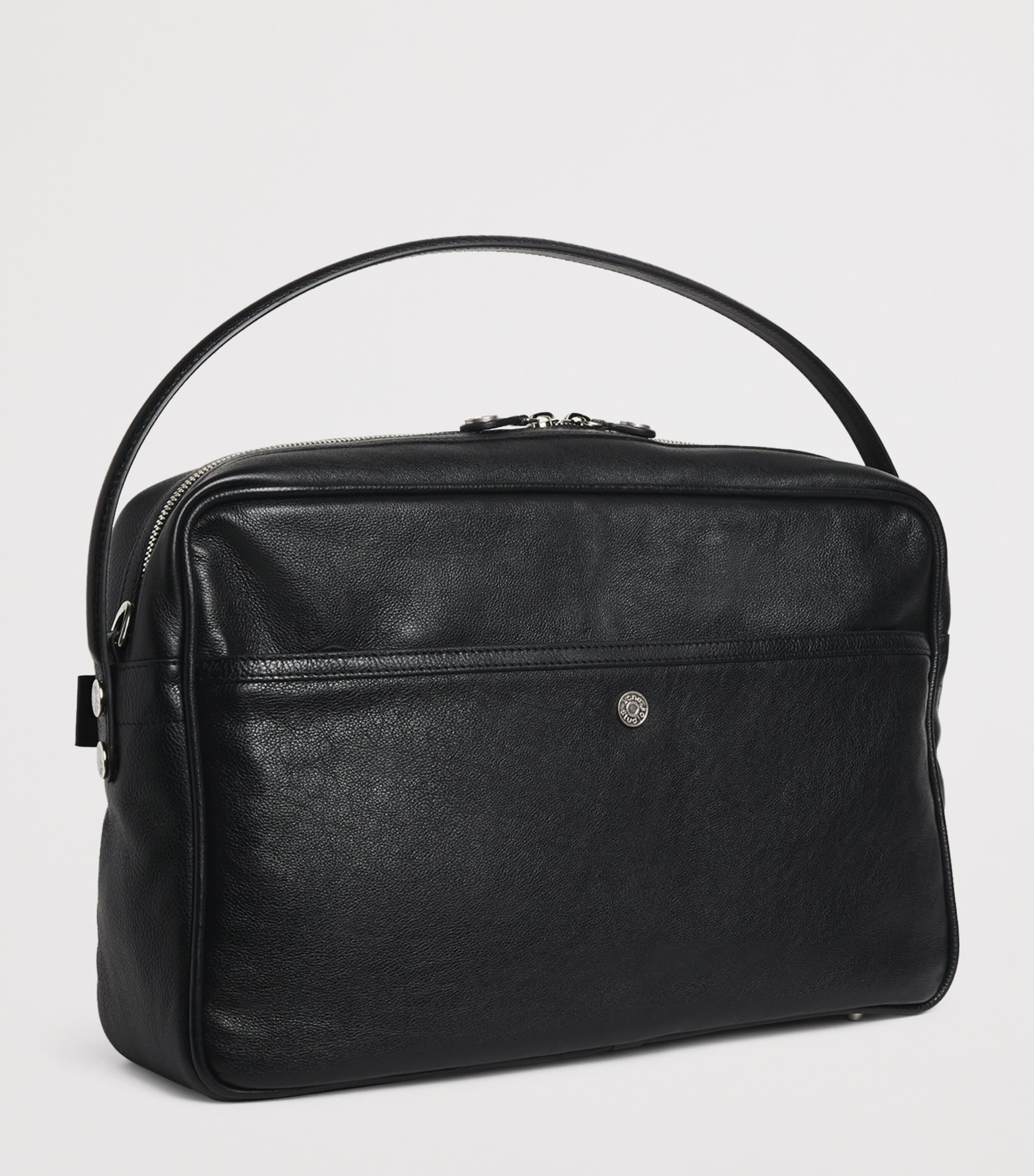 Leather Camero Shoulder Bag 900 BLACK Image 3