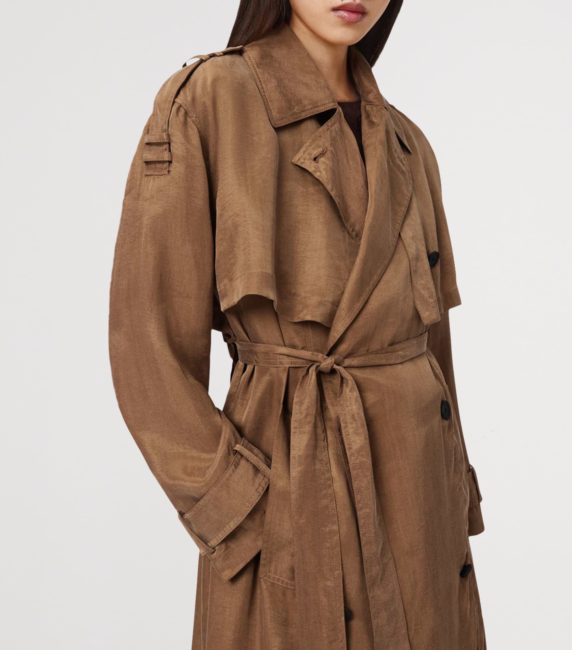 Linnie Trench Coat CARAMEL CAFE BROWN Image 5
