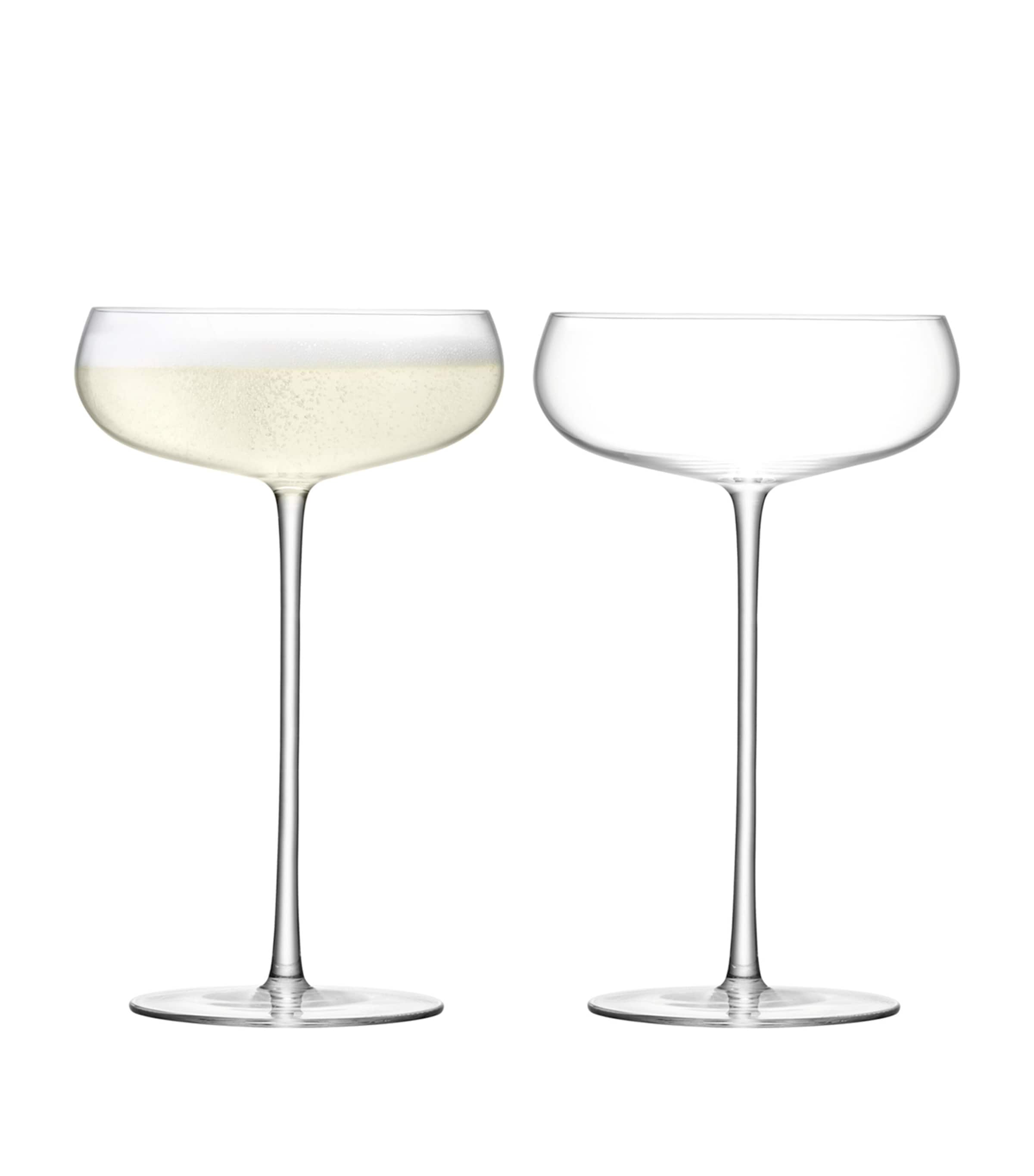 Lsa International Set Of 2 Wine Culture Champagne Saucers In White