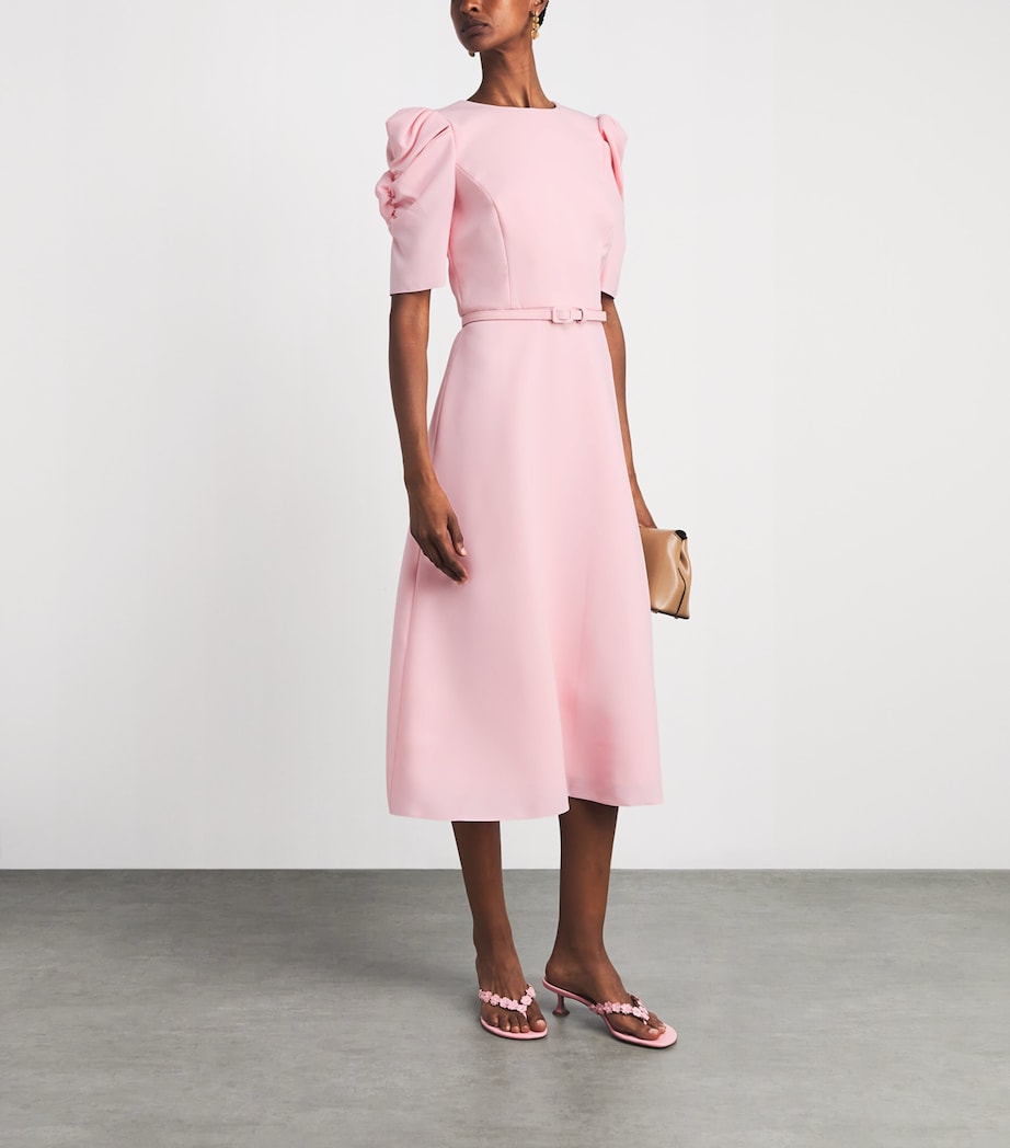 Carolina Herrera Womens Crepe Midi Dress Rosewater Image 2