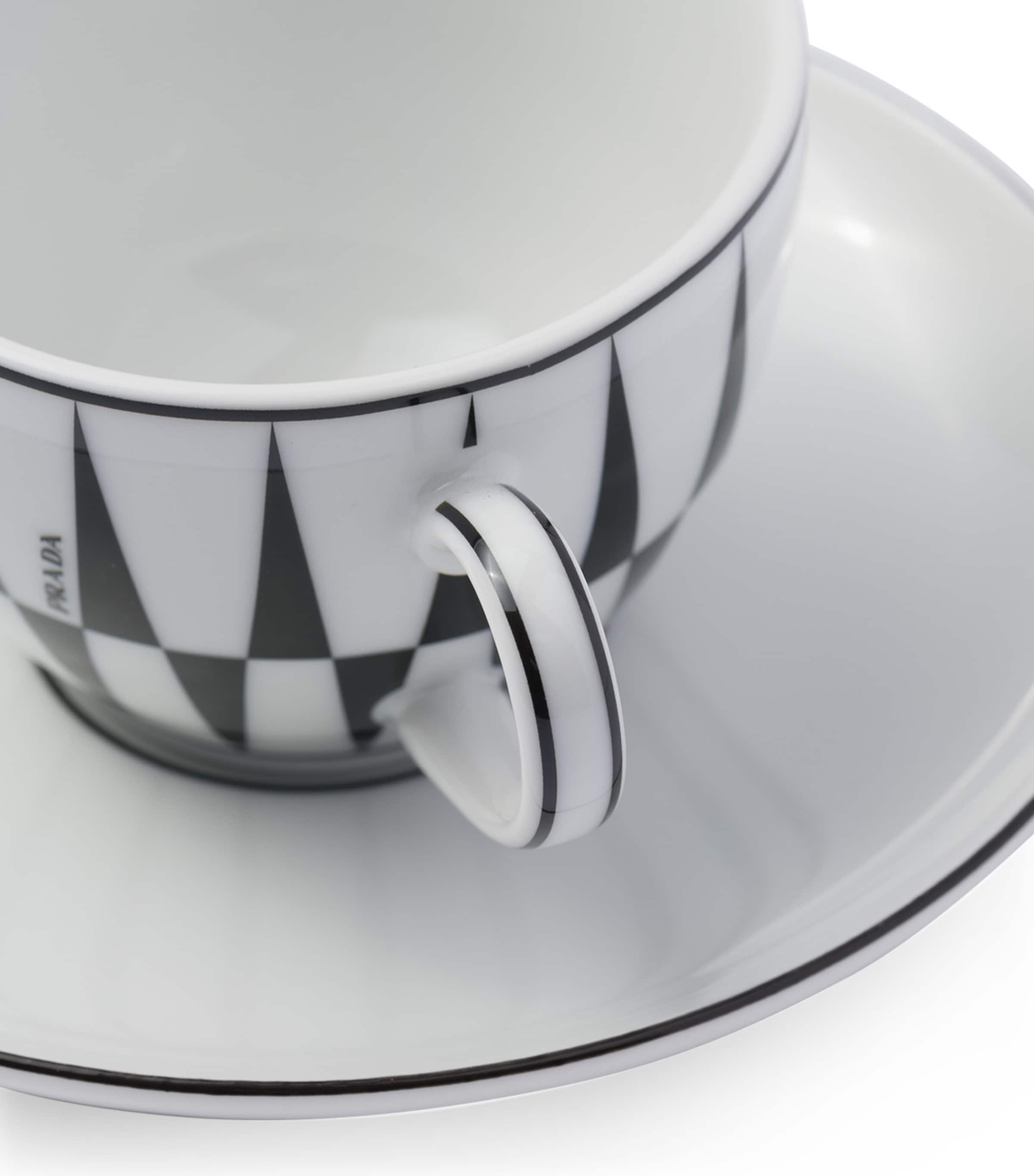 Stripes Coffee Cup and Saucer (Set of 4) F0E5W Image 4