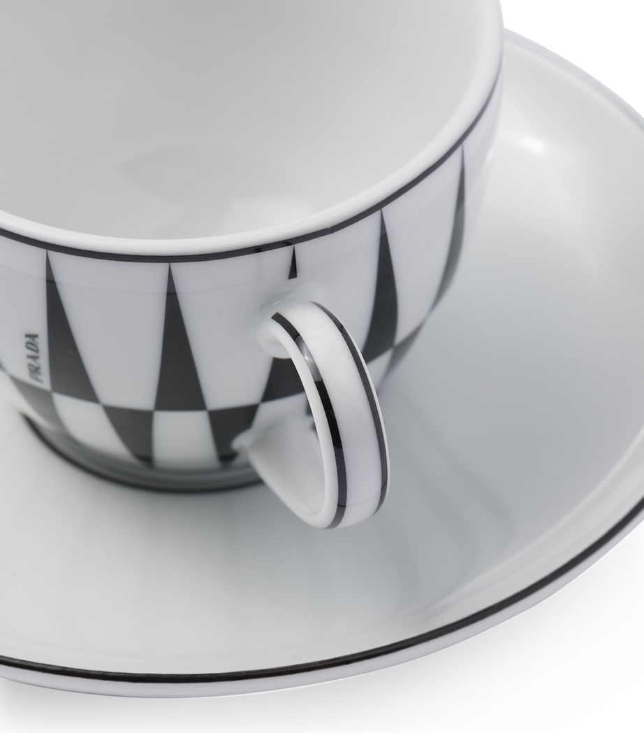 Stripes Coffee Cup and Saucer (Set of 4) F0E5W Image 4