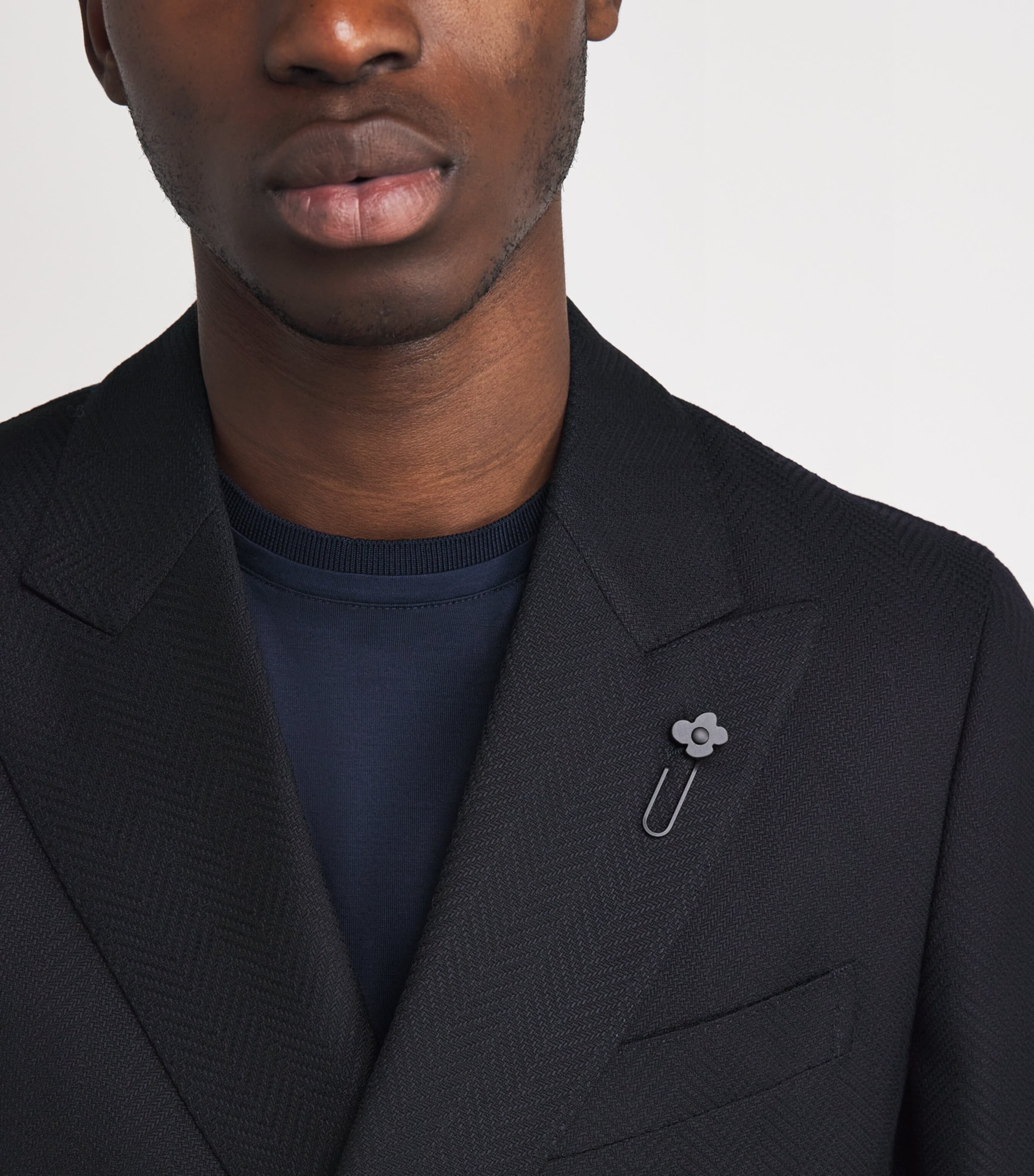 Wool Double-Breasted Blazer 860 NAVY Image 6