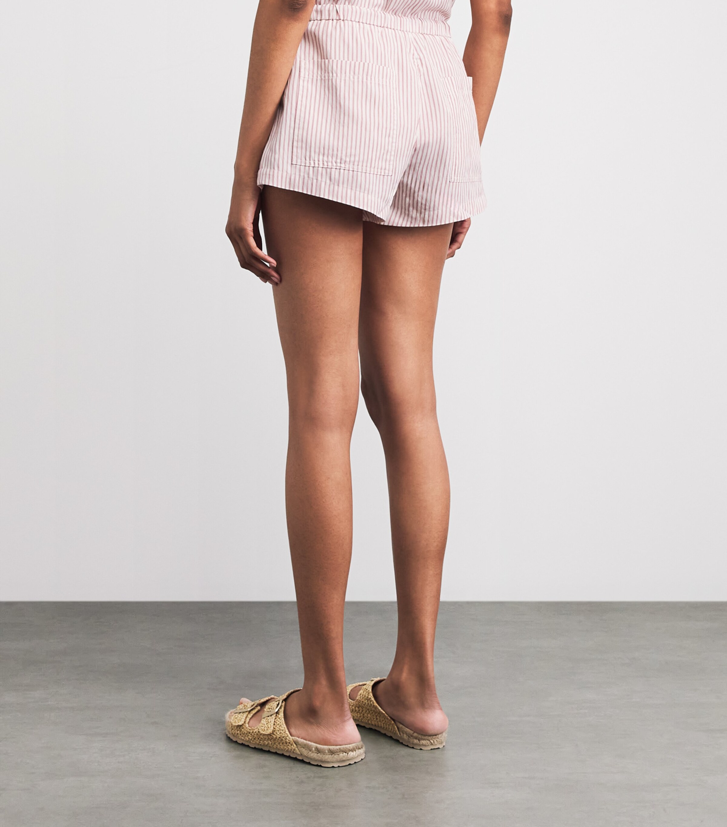 Citizens of Humanity Womens Stripe Este Drawstring Shorts Raspberry Stripe Image 5
