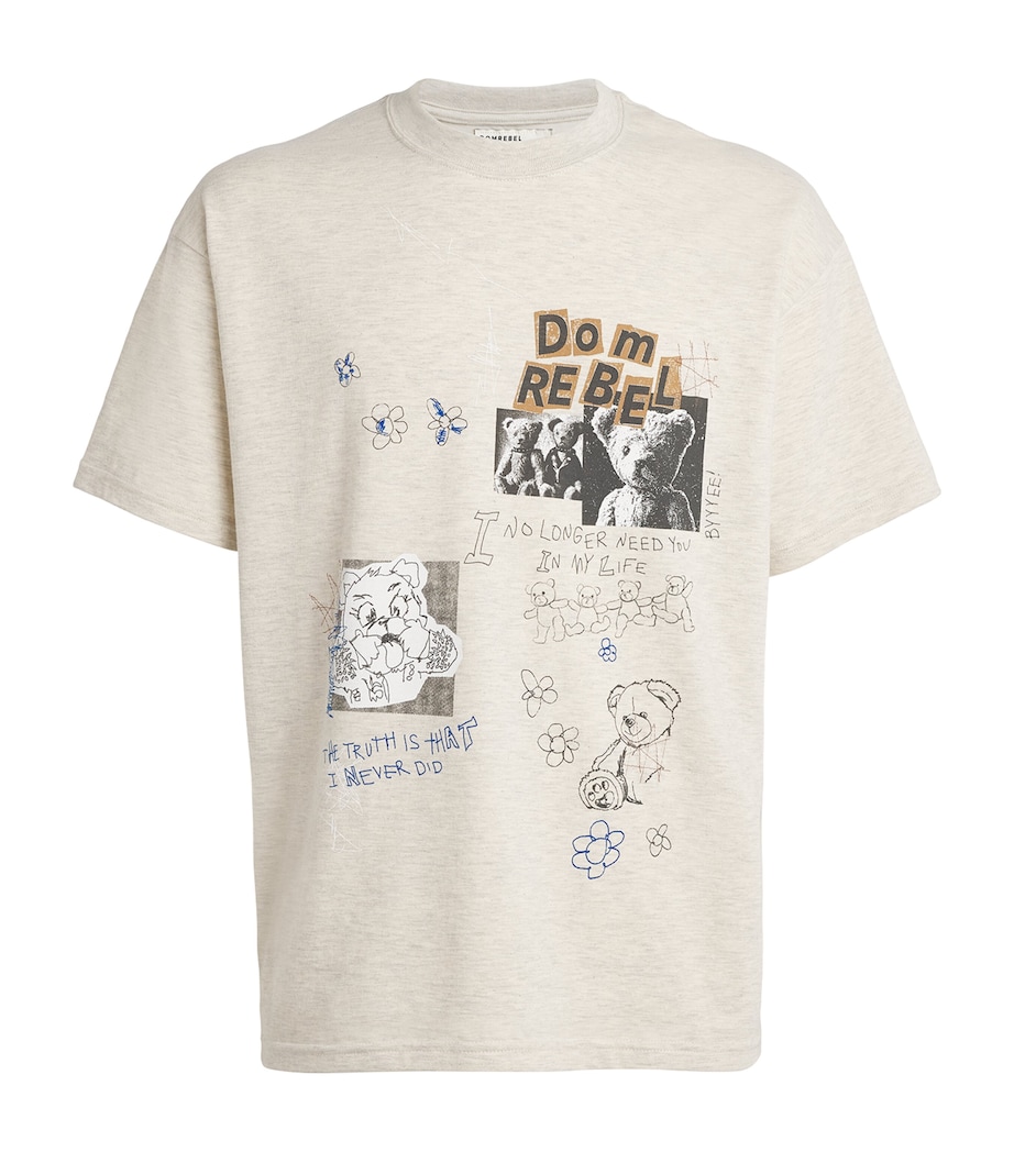 DOMREBEL Mens Break Up T-Shirt Greige Image 1