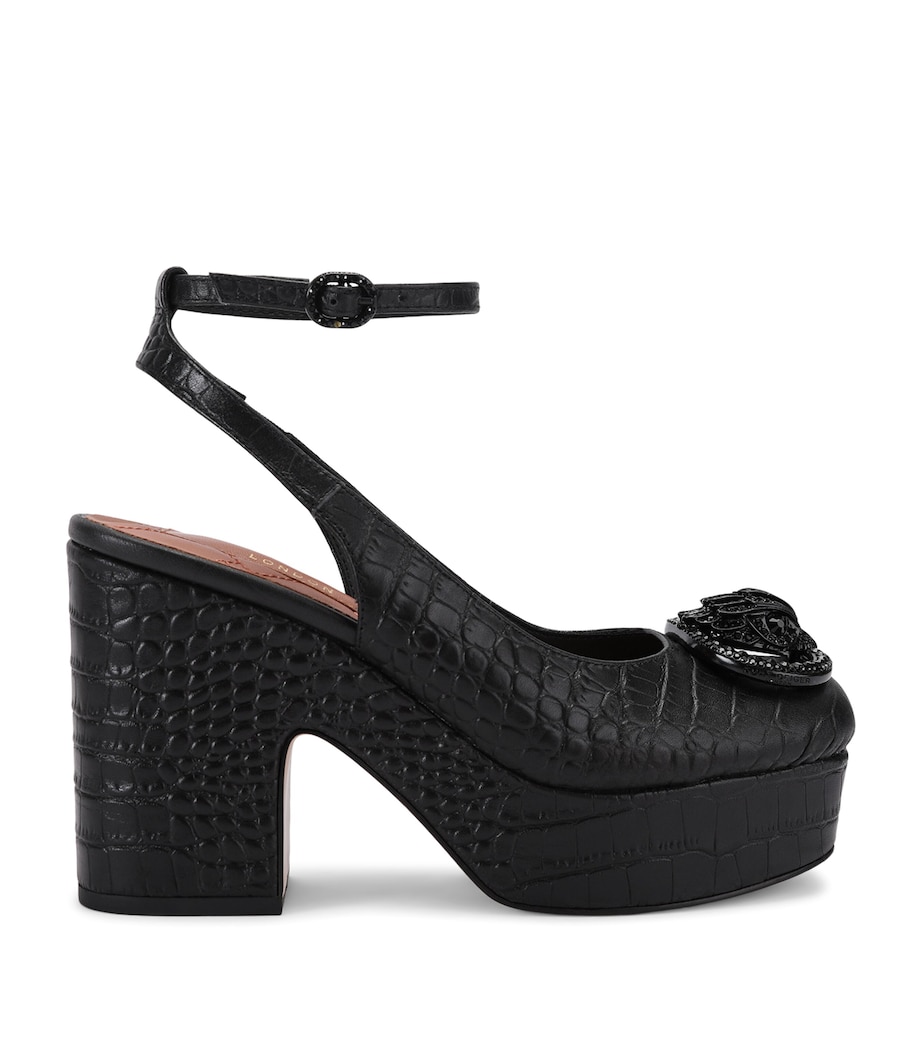 Kurt Geiger London Croc-Effect Chelsea Platform Pumps Black Image 1