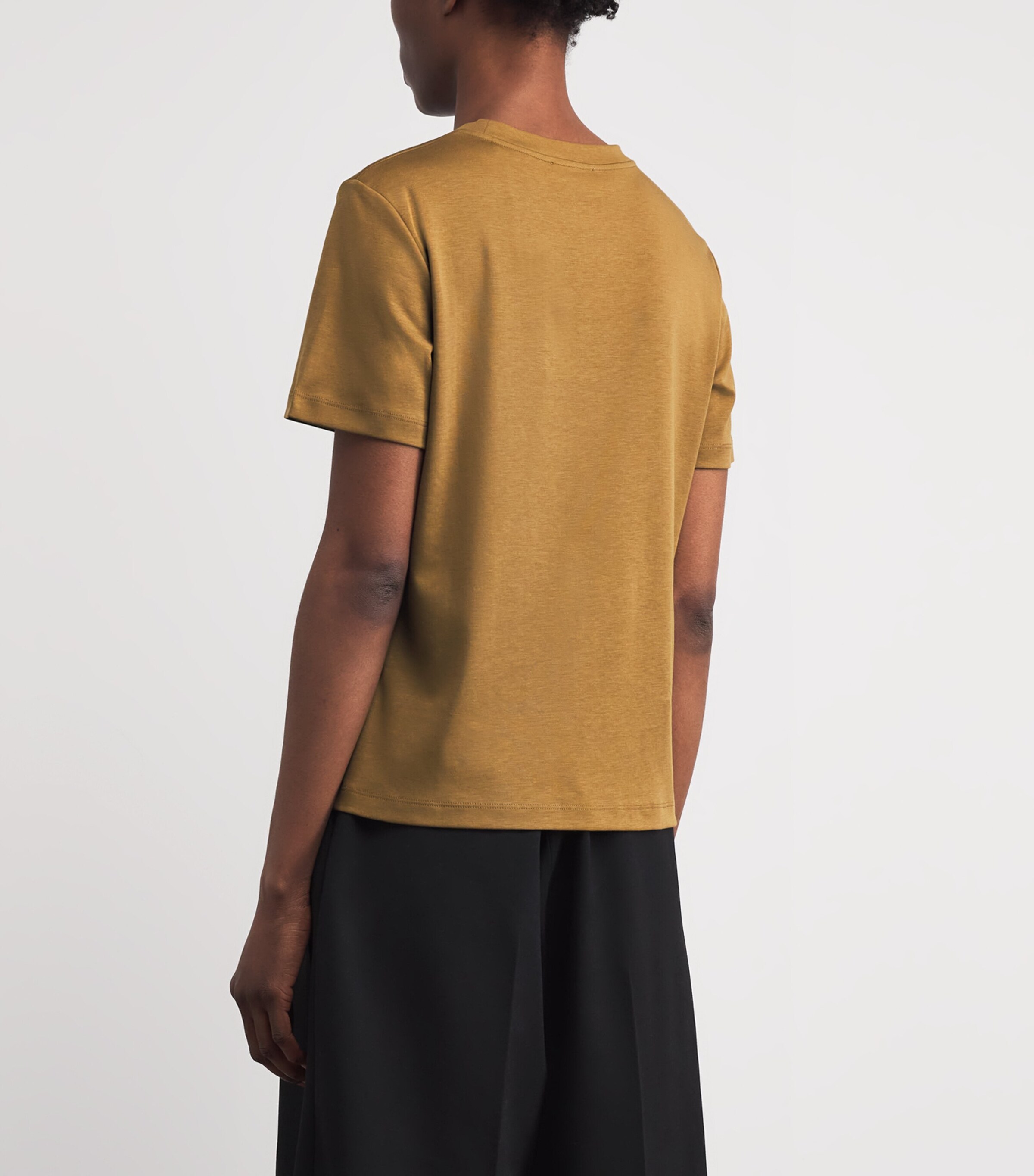 Yves Salomon Womens Pima Cotton-Silk Interlock T-Shirt Image 5