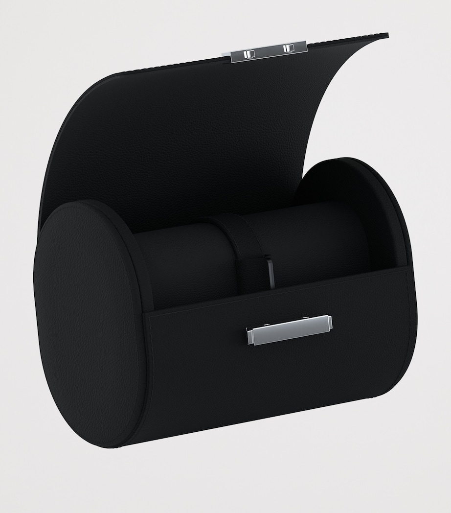 Leather Pochette 2 Watch Case Duo BLACK Image 2