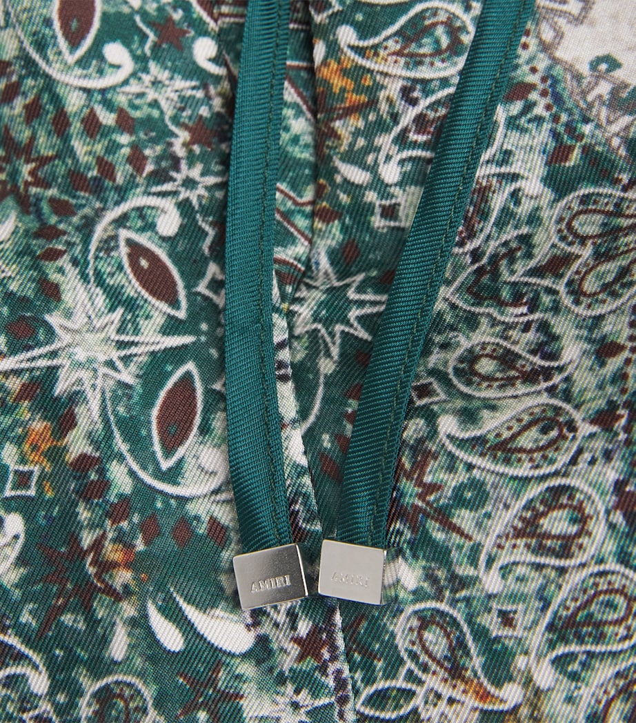 Silk Bandana Print Shorts MULTI Image 5