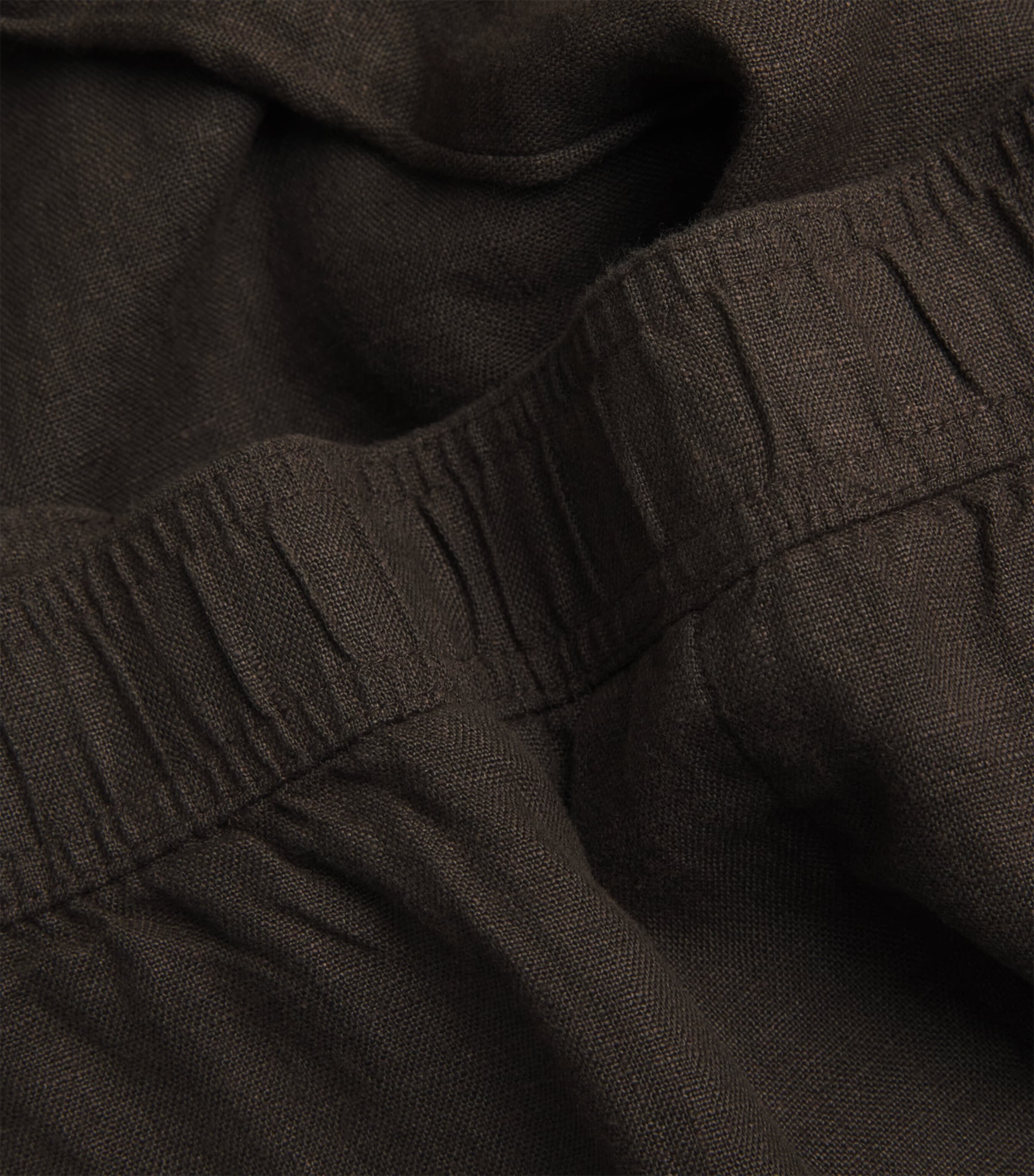 Samsøe Samsøe Mens Linen Sajabari Straight Trousers Turkish Coffee Image 6