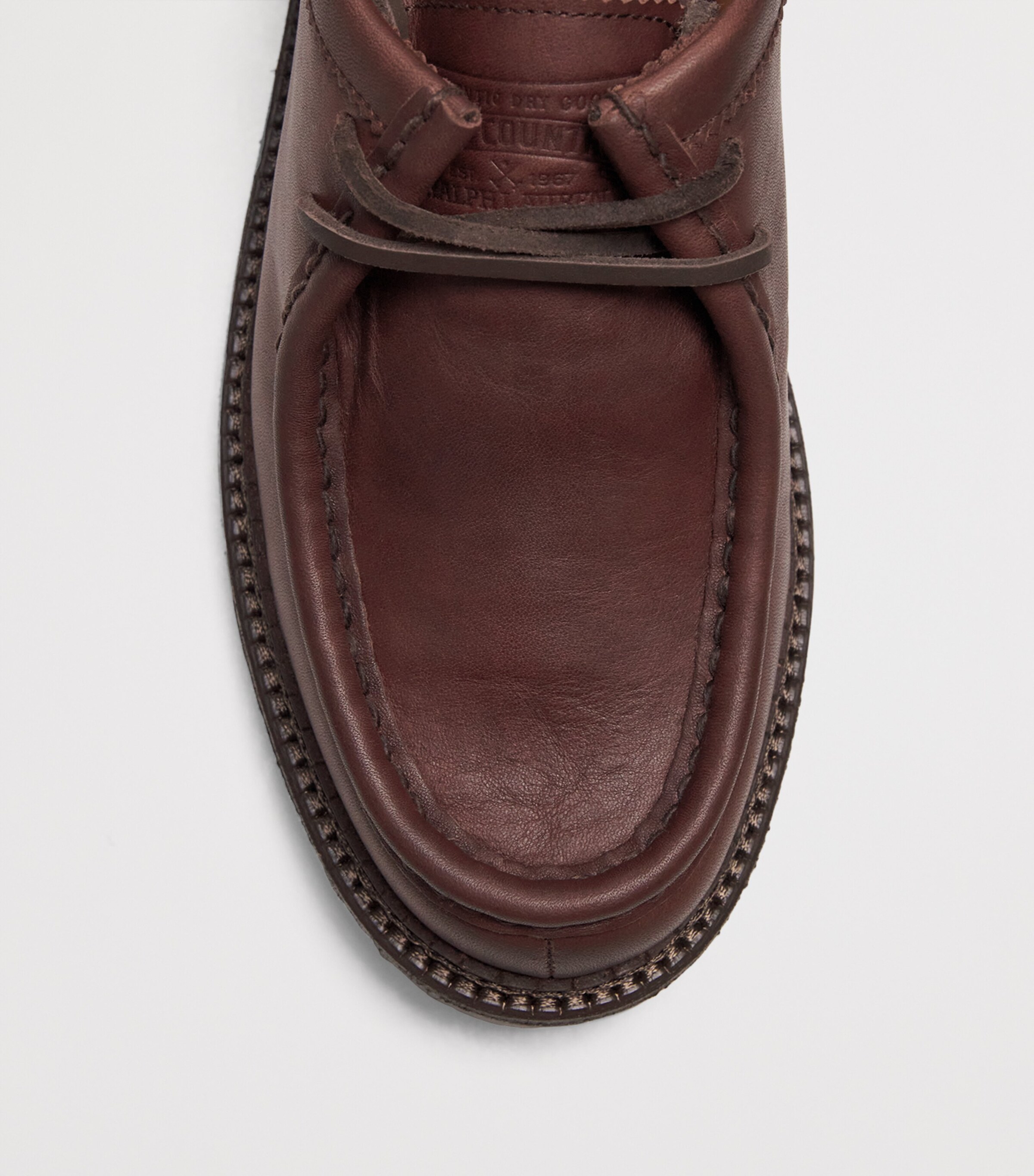 Oiled Leather Moc-Toe Jett Shoes 002 DARK BROWN Image 5