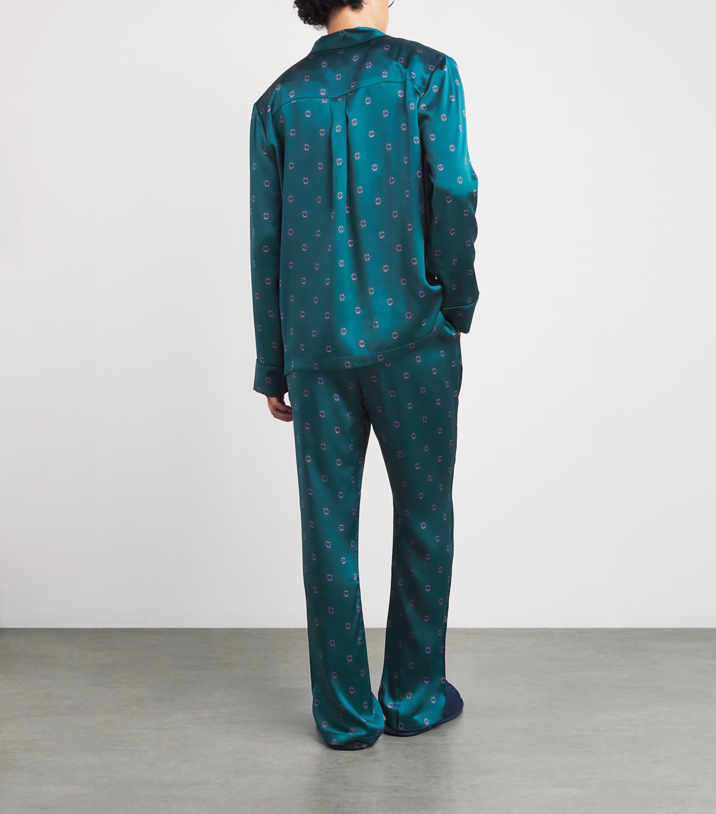 Silk Jewel Print Pyjama Set MULTI Image 3