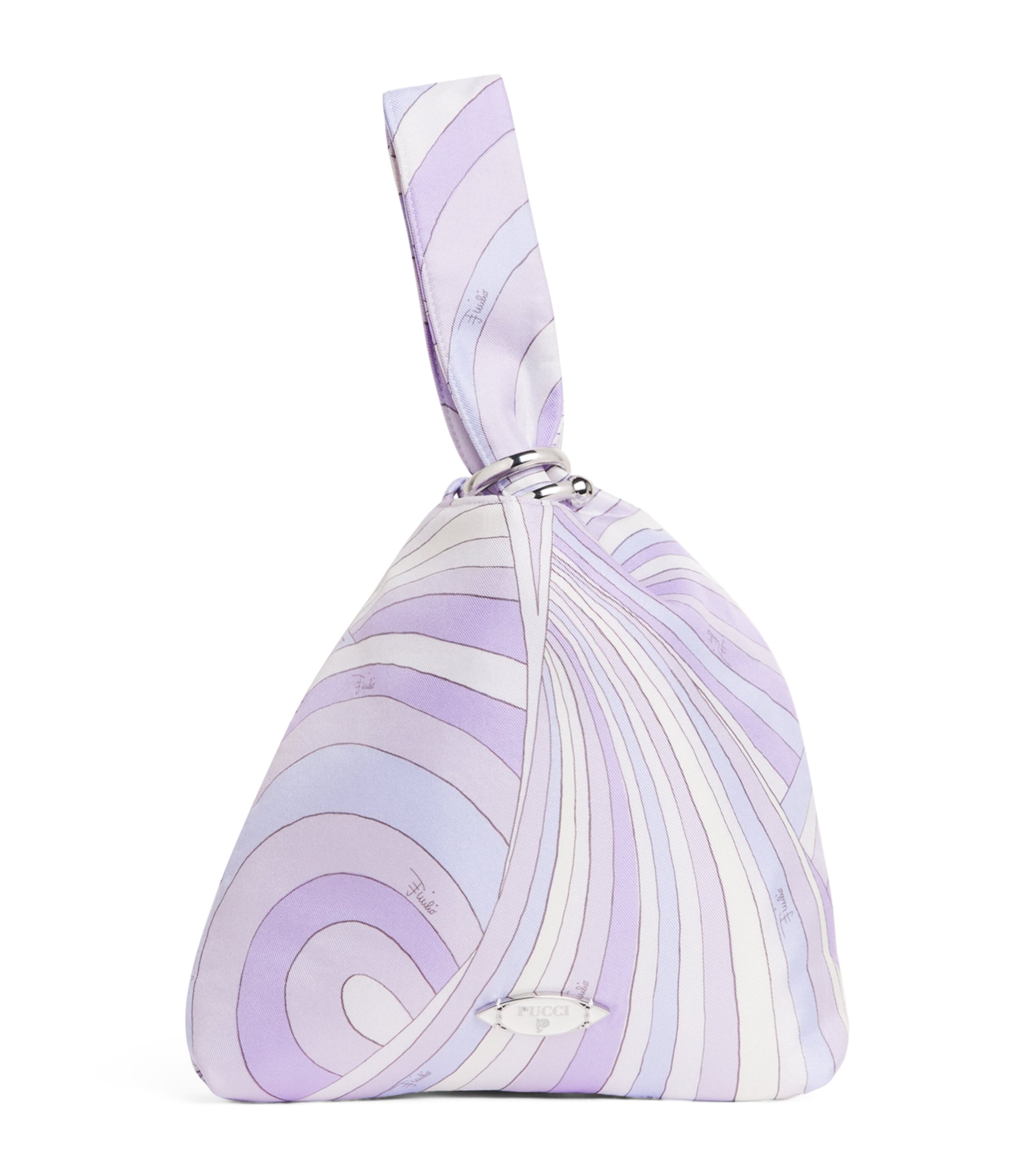 Pucci Silk Emilio Top-handle Bag In Purple