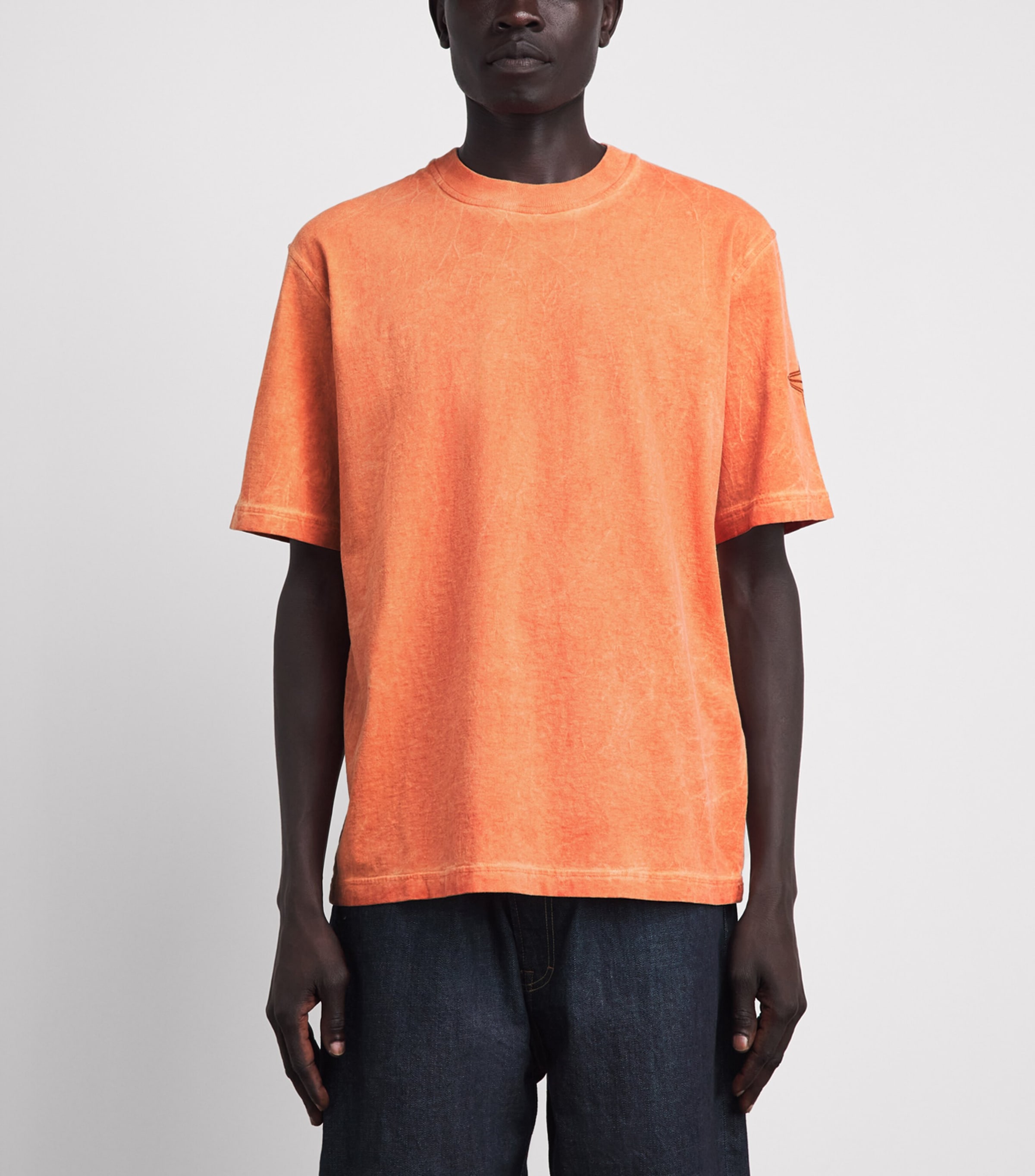 Stone Island Mens Cotton Uneven-Dye T-Shirt Image 4