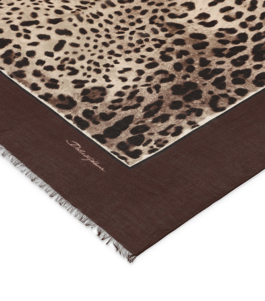 Leopard Print Stole H613M-LEO B Image 2