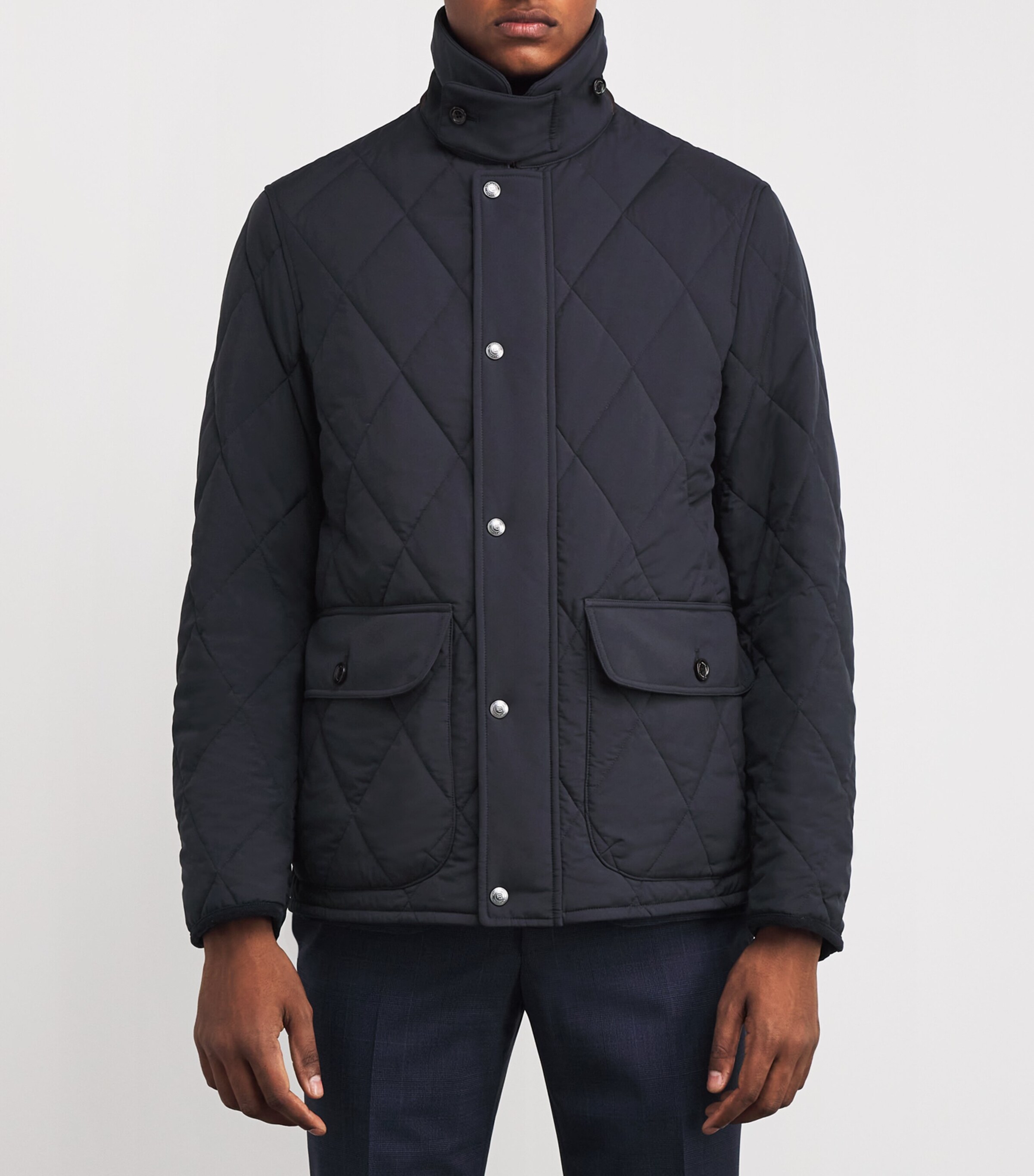 Ralph Lauren Purple Label Mens Down Quilted Field Jacket Navy Image 3