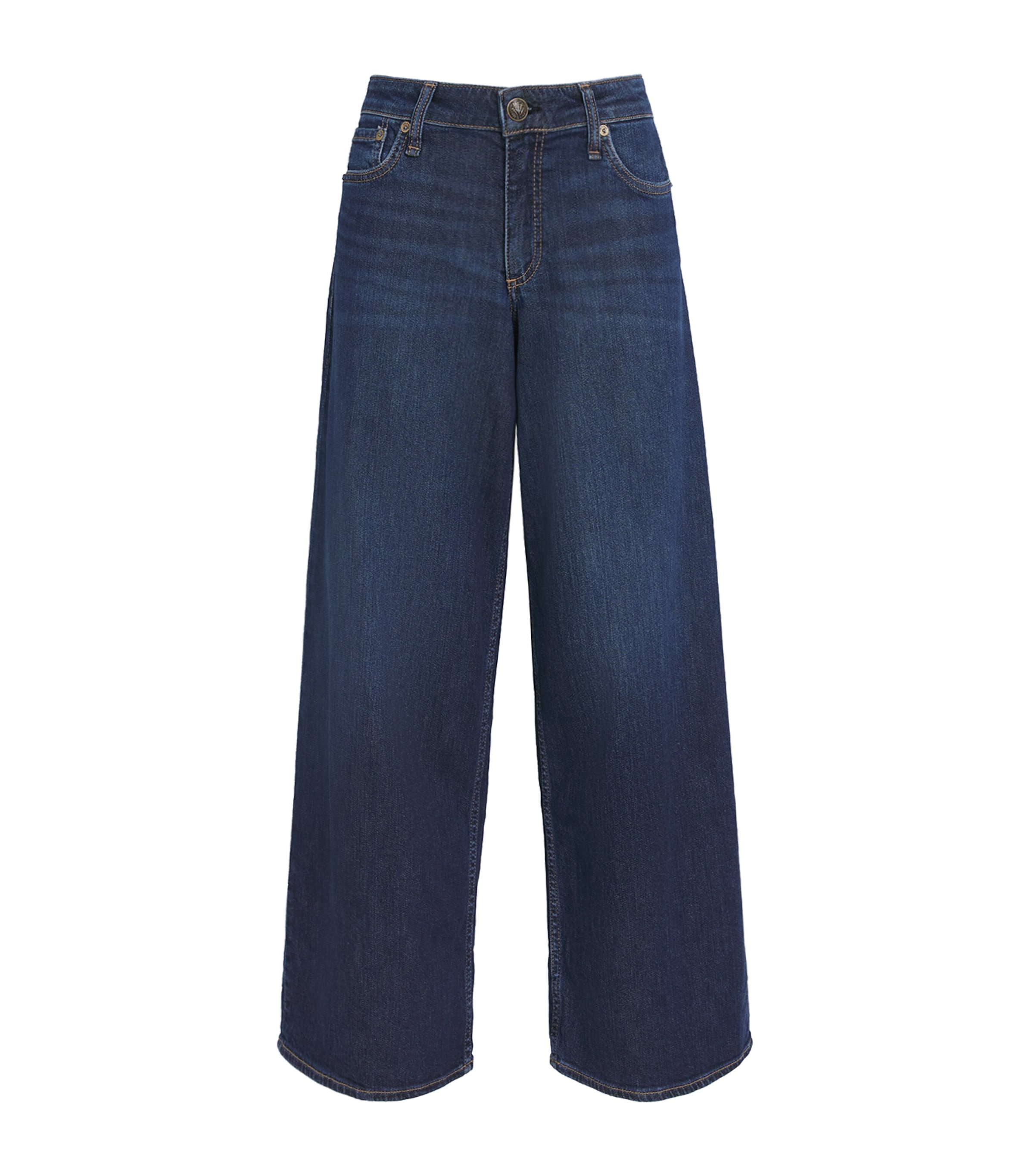 Rag & Bone Aiden Low-rise Wide-leg Jeans In Blue