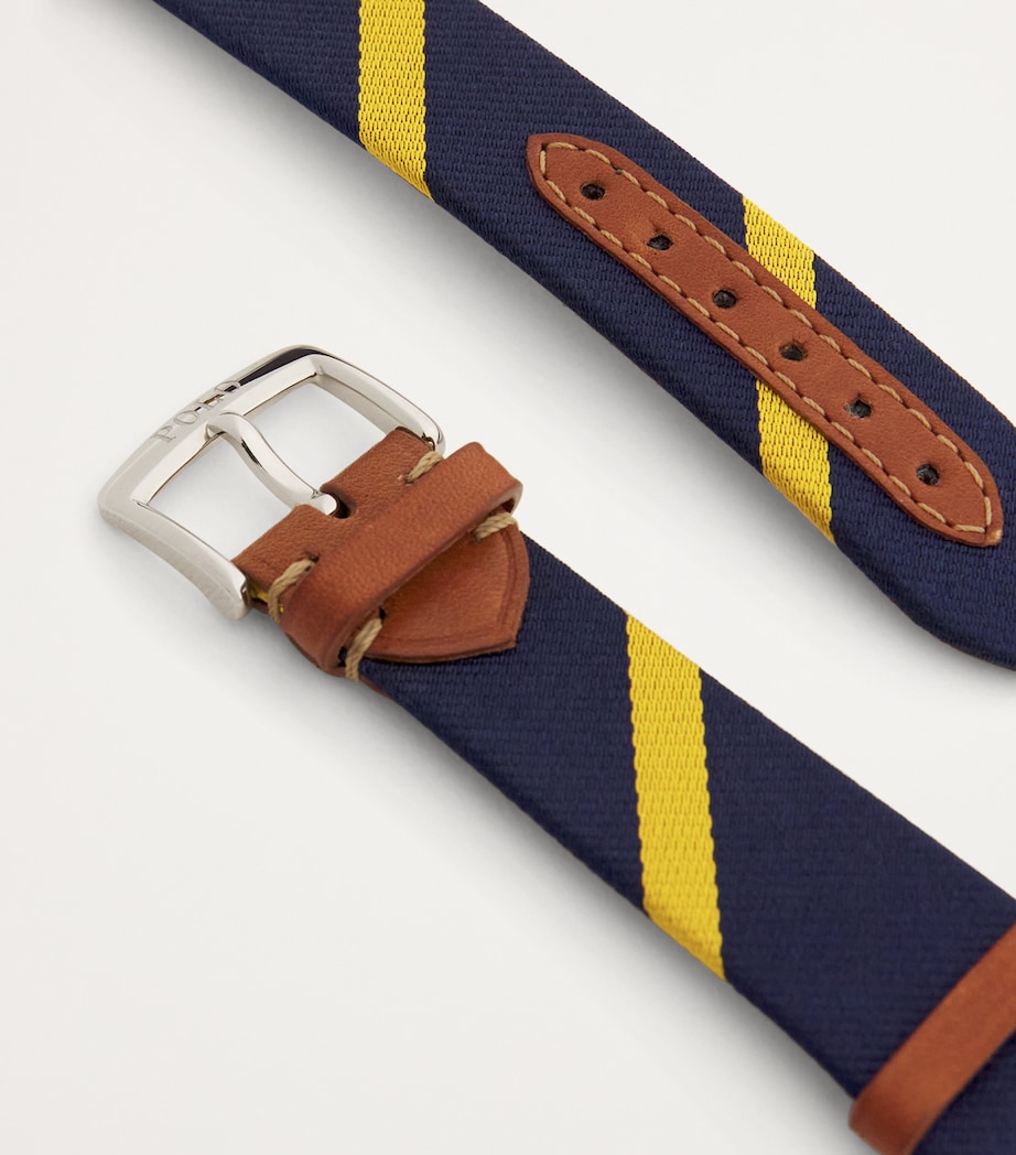 Polo Ralph Lauren Silk Stripe Watch Strap N/green Stripe Image 2