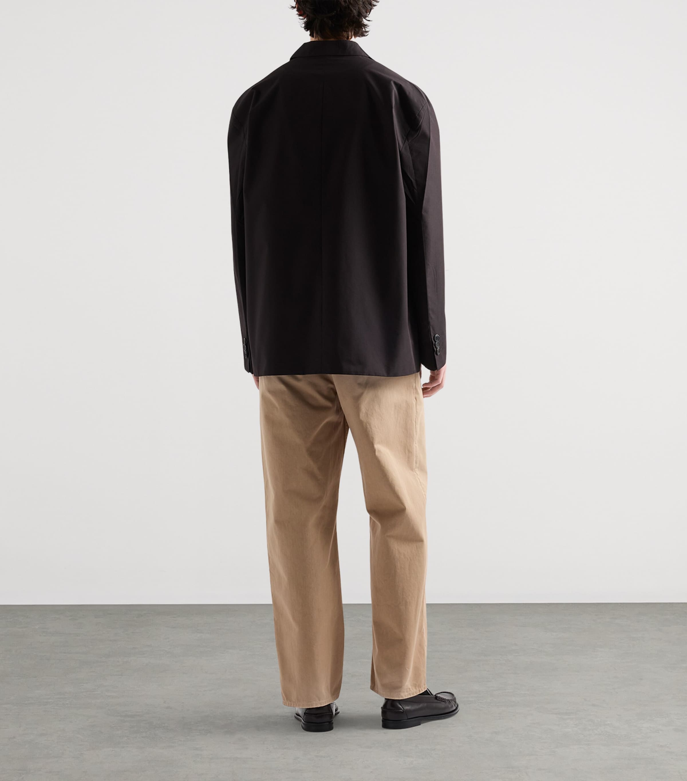 Prada Mens Cotton Gabardine Trousers Neutral Image 5