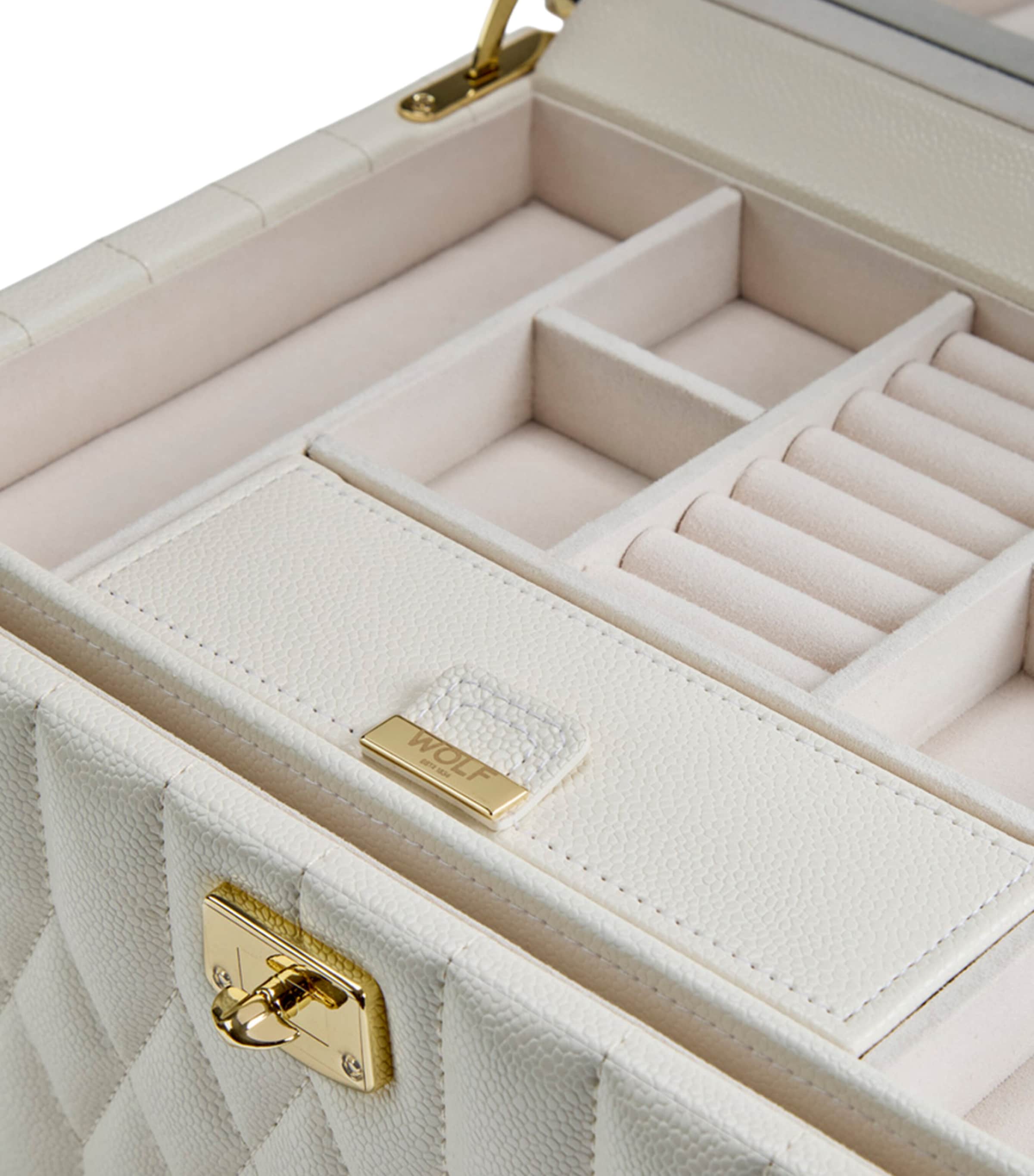 WOLF Medium Lauren Jewellery Box Ivory Image 5