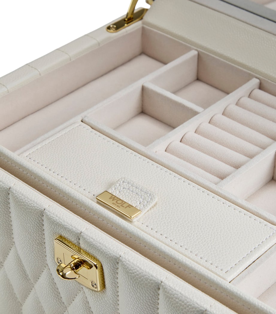 WOLF Medium Lauren Jewellery Box Ivory Image 5