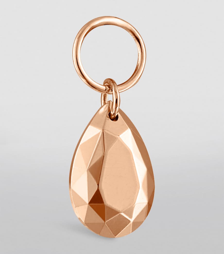 Faceted Pear Charm (5.5mm) ROSE GOLD Image 3