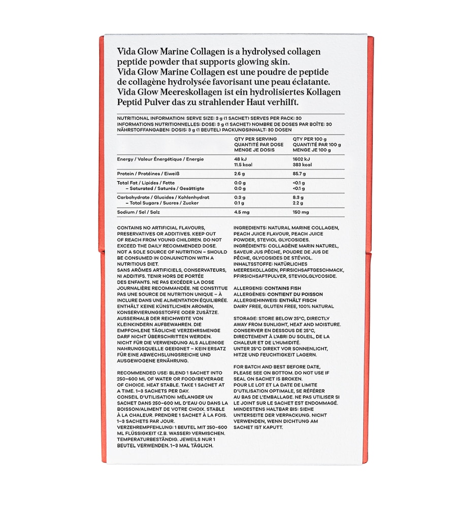 Natural Marine Collagen Peach (30 x 3g) MC0010 Image 2