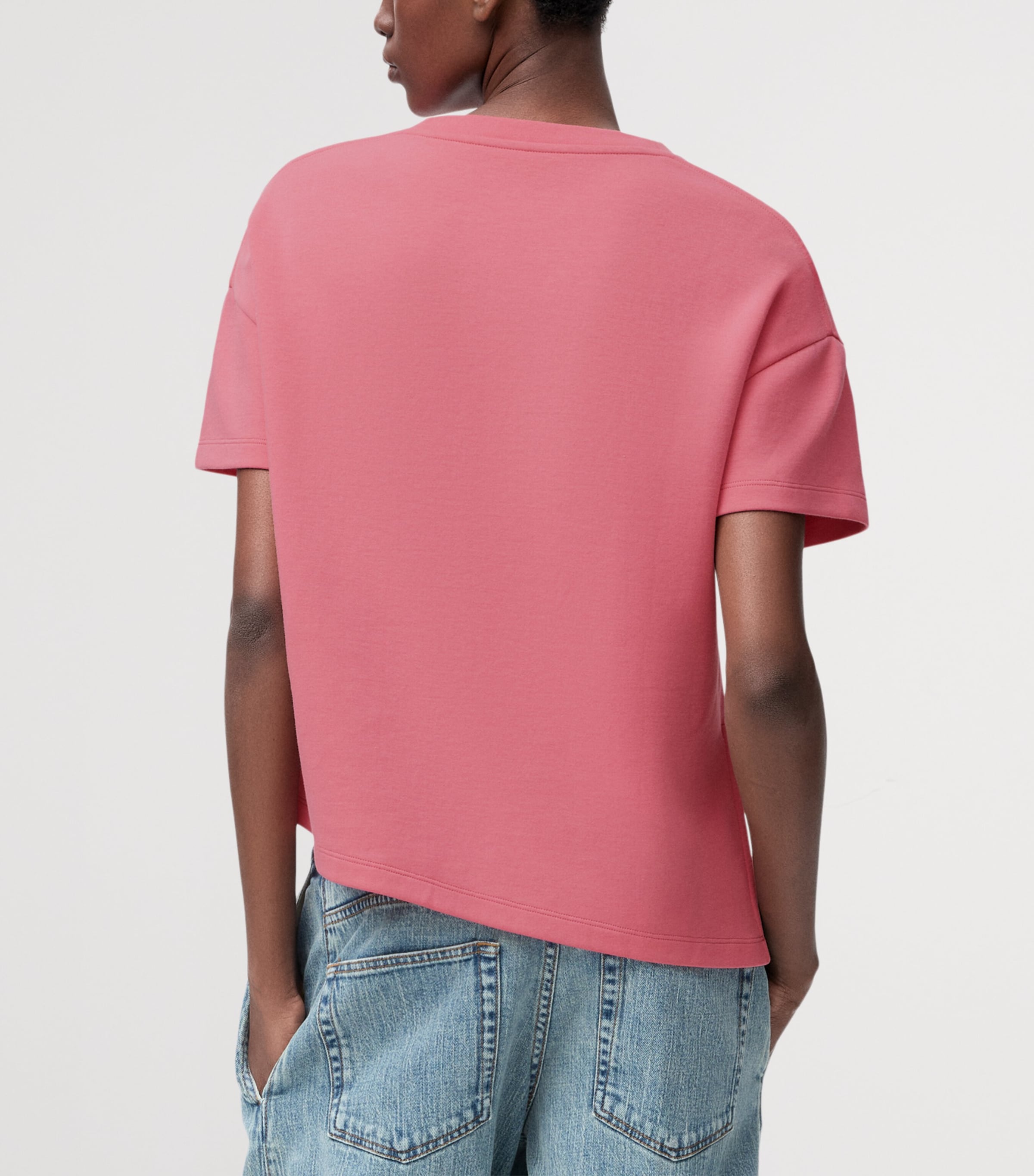 LOEWE Womens Asymmetric T-Shirt Bright Pink Image 4