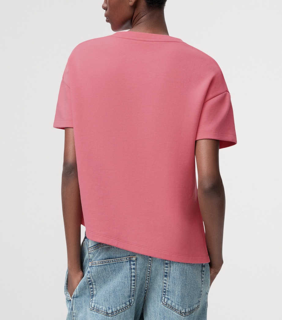 LOEWE Womens Asymmetric T-Shirt Bright Pink Image 4