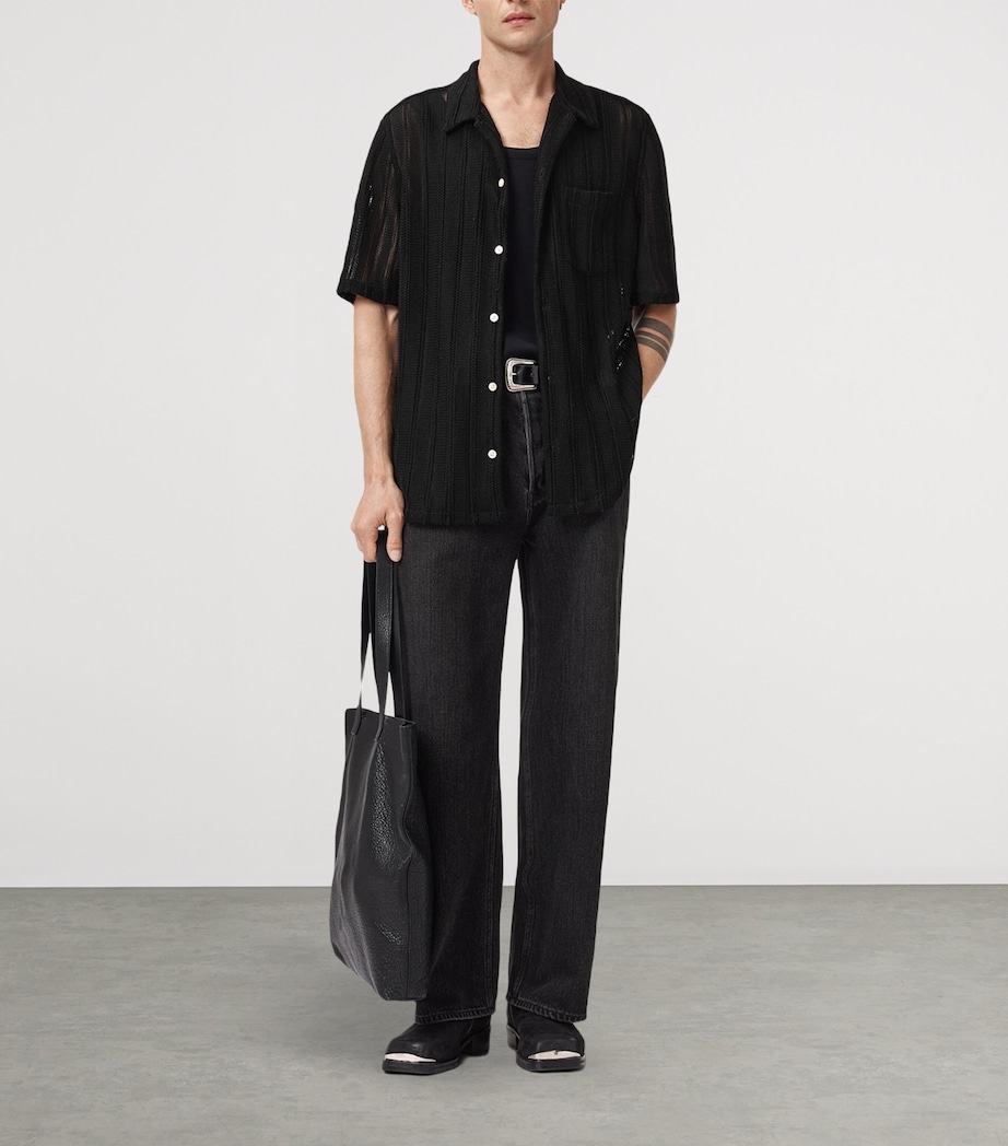 Open-Knit Sylvan Shirt JET BLACK Image 3