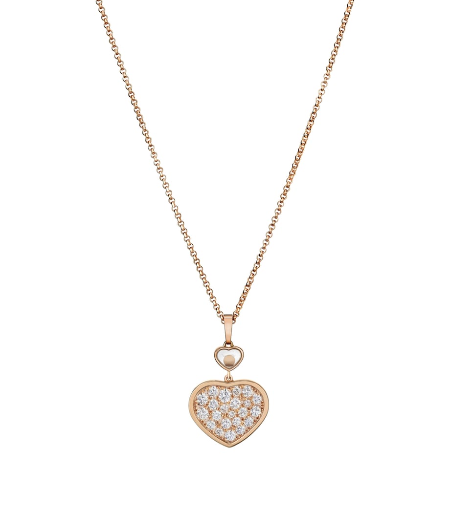 Rose Gold And Diamond Happy Hearts Pendant 18K ROSE GOLD Image 1