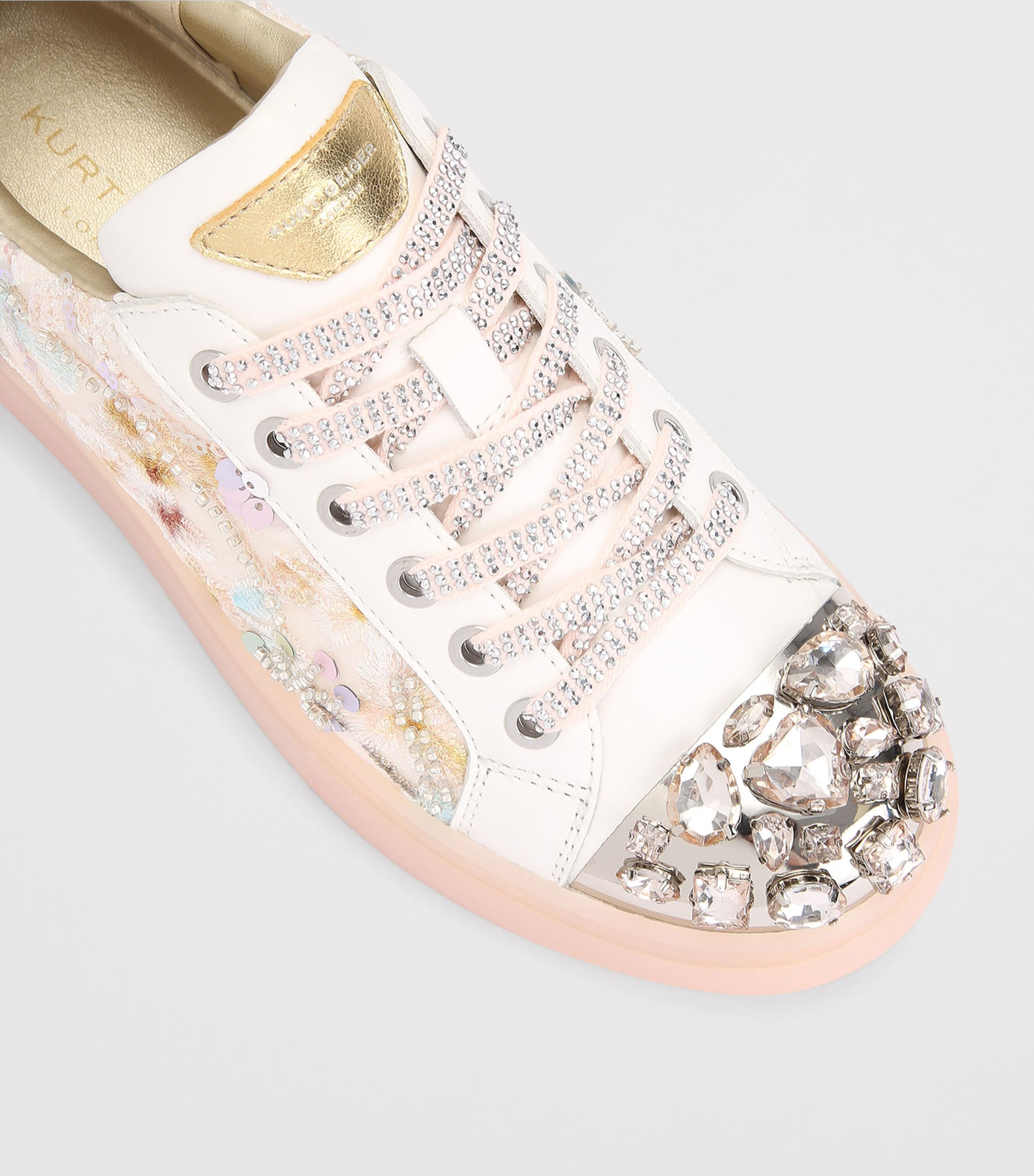 Embellished Cupsole Sneakers WHITE/OTH Image 3