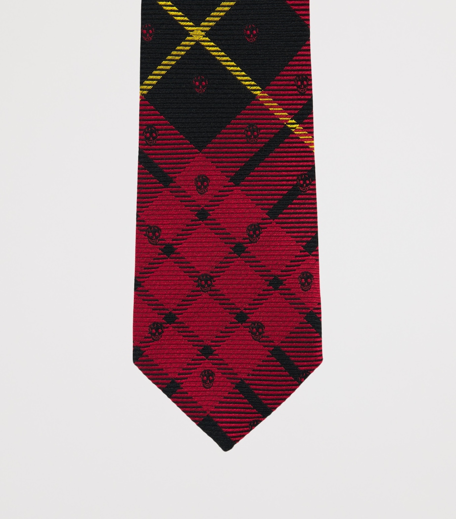Silk Skull Tartan Tie 6460 Image 2
