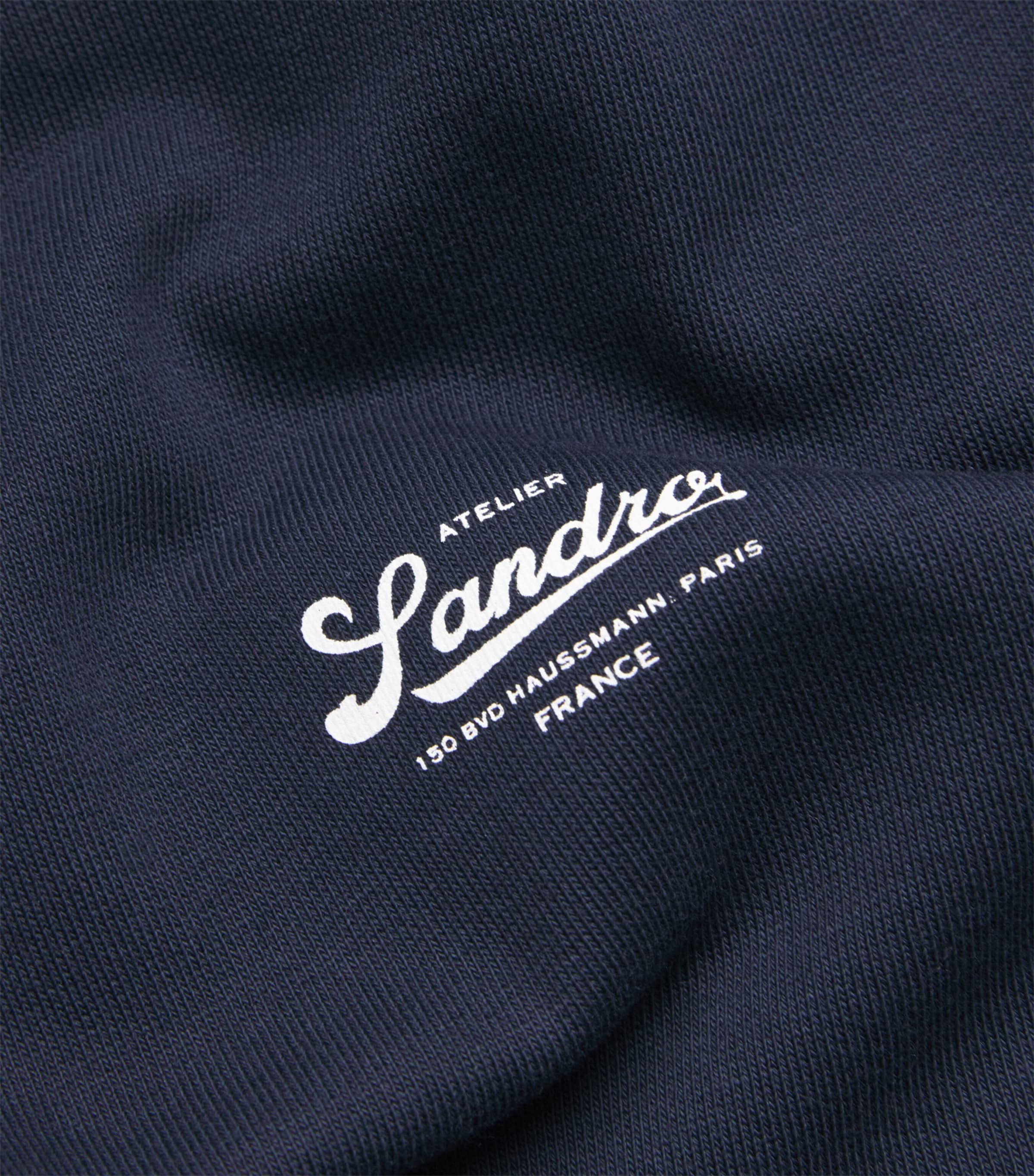 Cotton Logo Atelier Hoodie MIDNIGHT BLUE Image 5