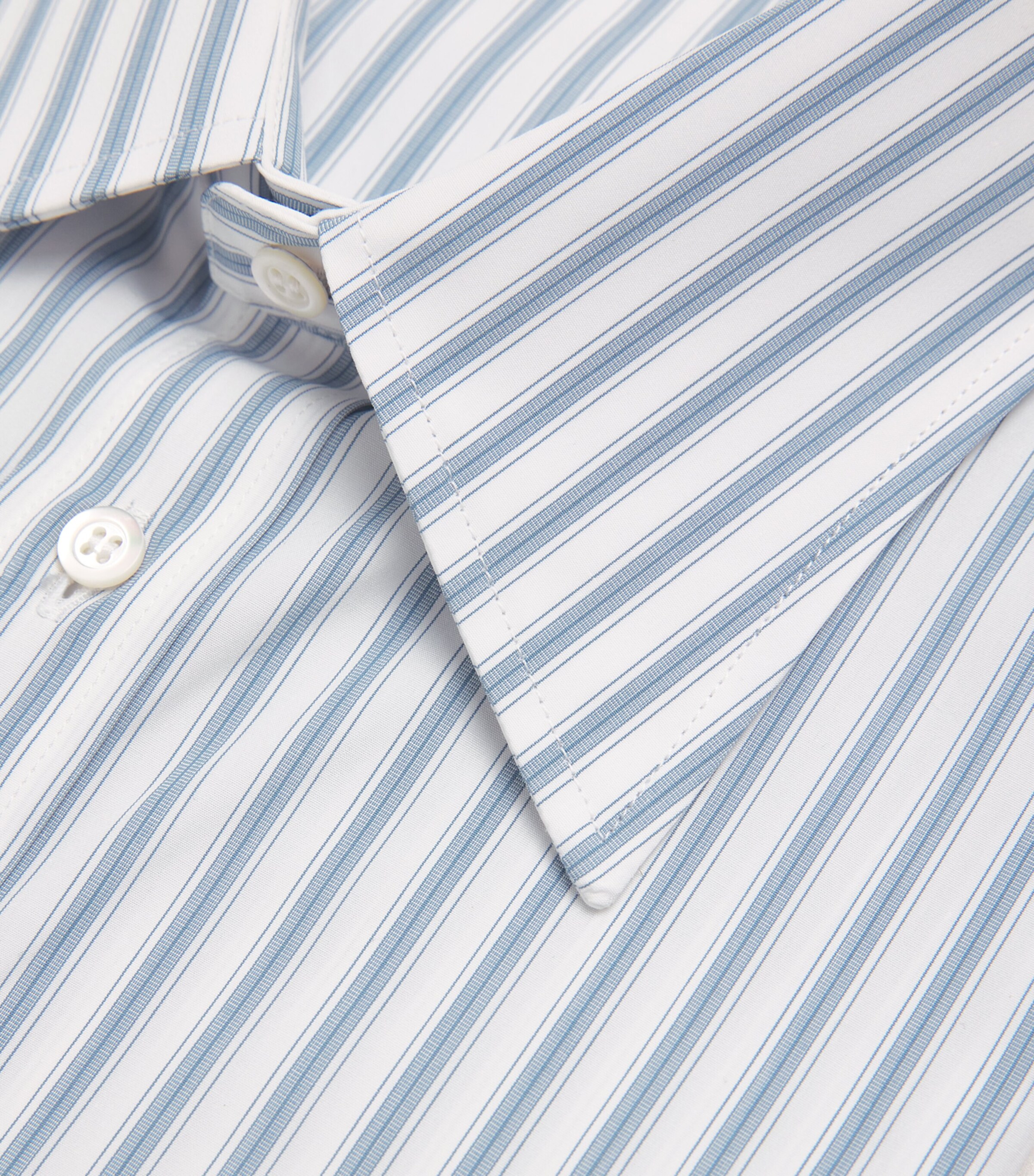 Cotton Stripe Shirt 001F/WHITE/GREY Image 5