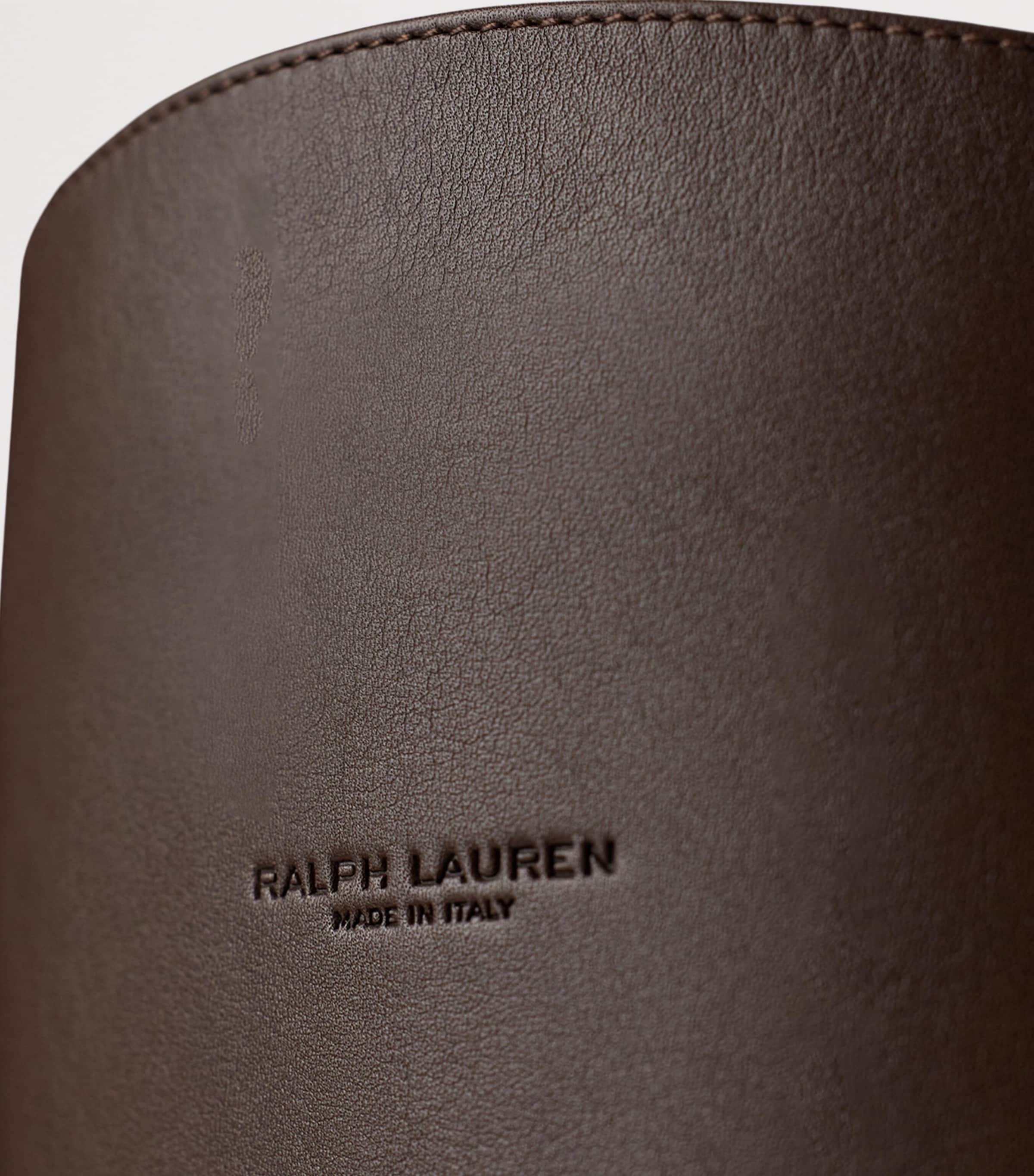 Leather Donnely Knee-High Boots 90 LUGGAGE BROWN Image 3